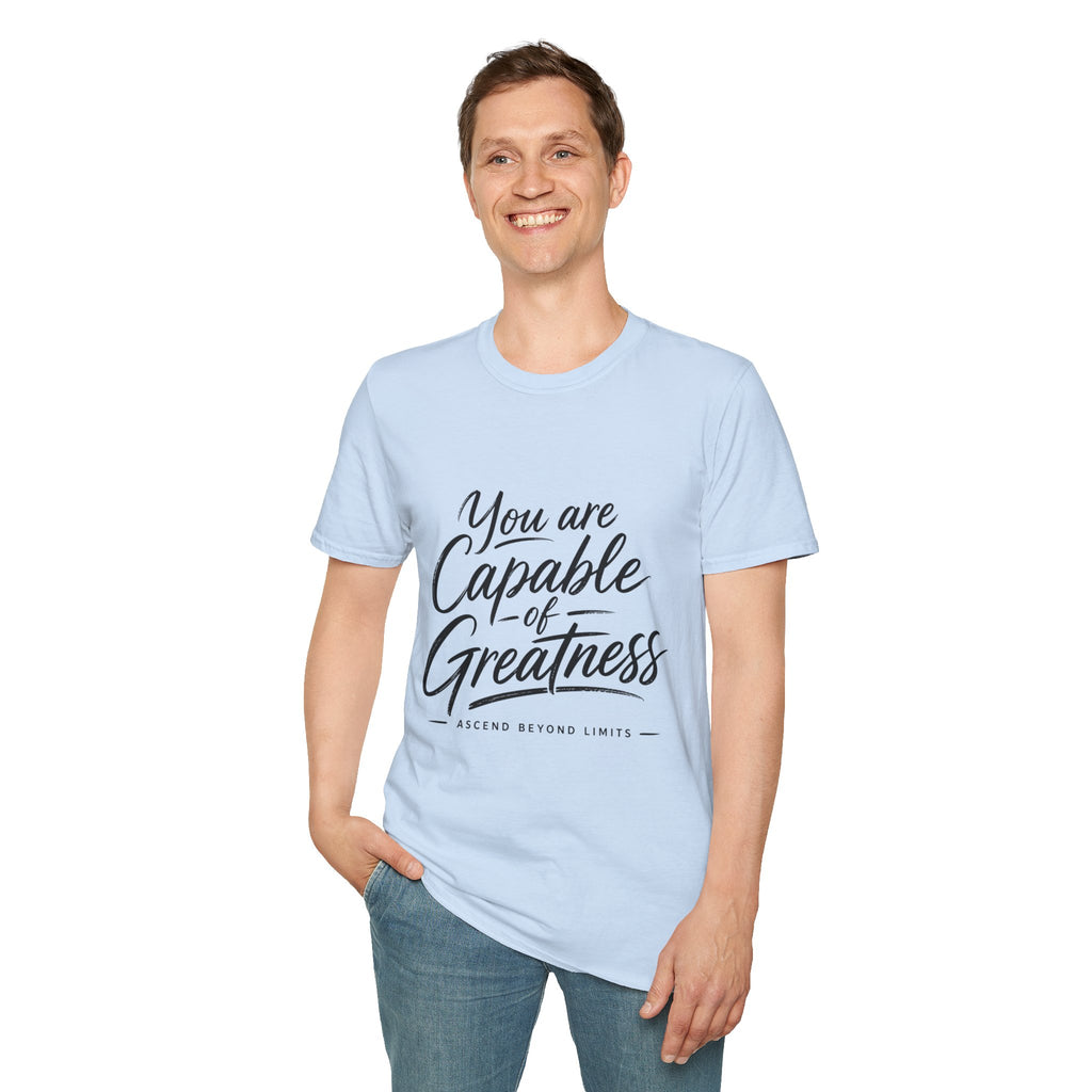 "You Are Capable of Greatness" – Inspirational Graphic Tee