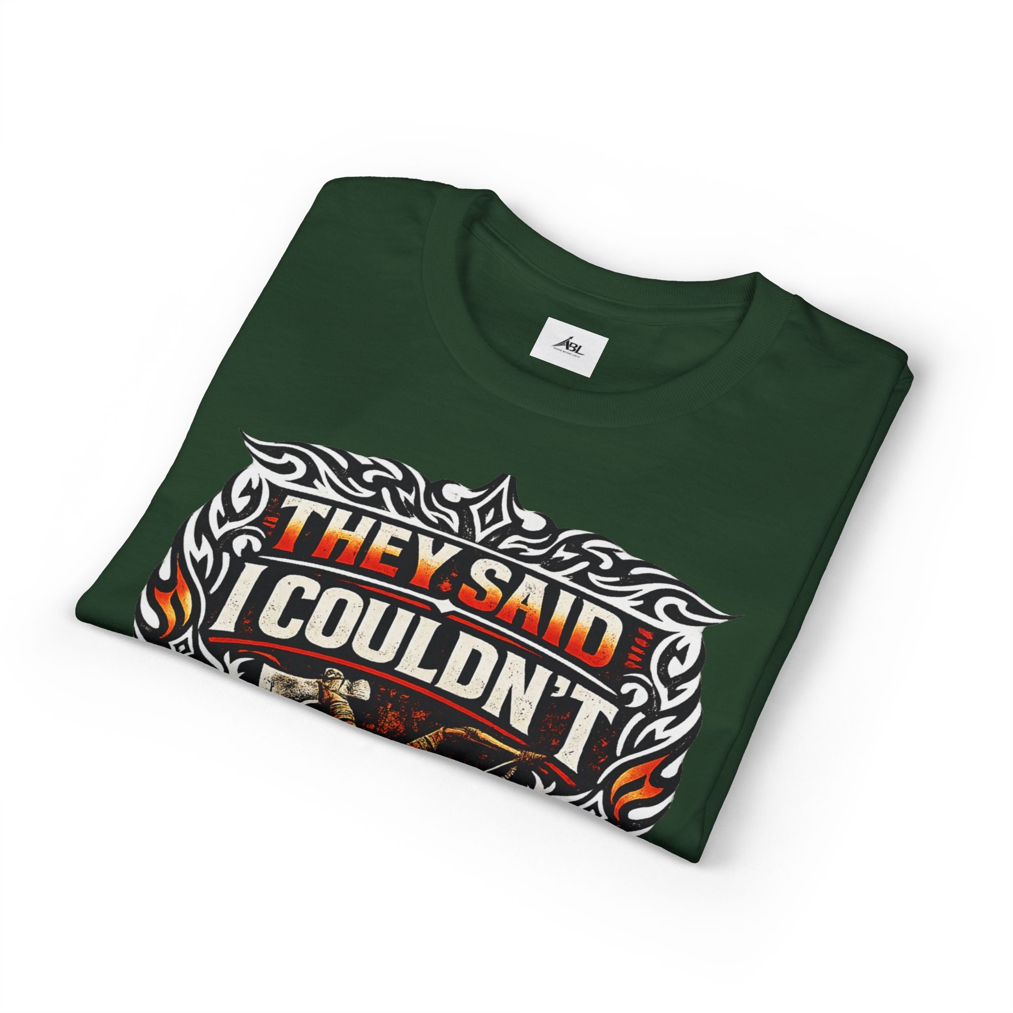 They Said I Couldn't So I Did T-Shirt — Motivational Motorcycle Flames Graphic Tee