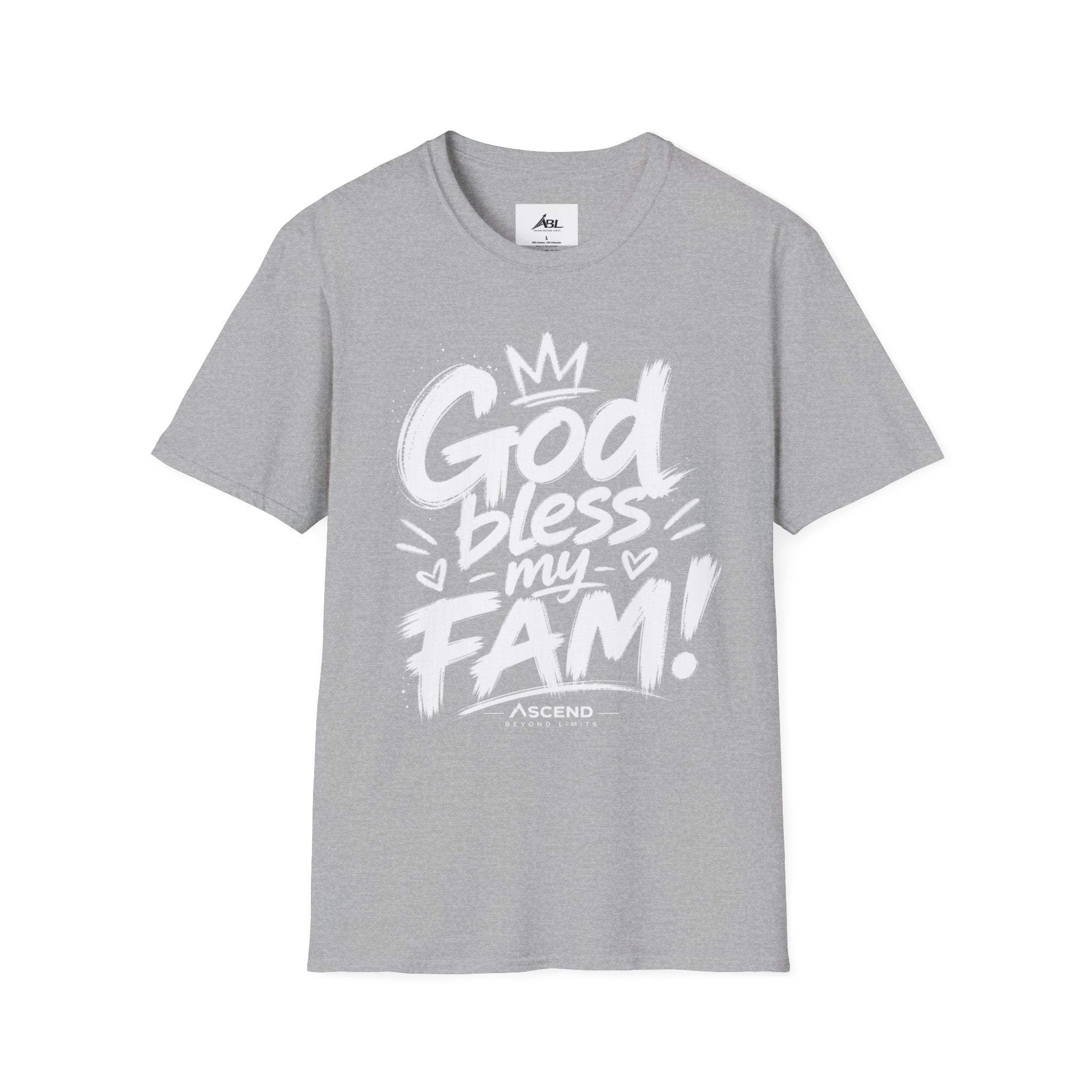 God Bless My Fam T-Shirt — Faith-Based Family Graphic Tee