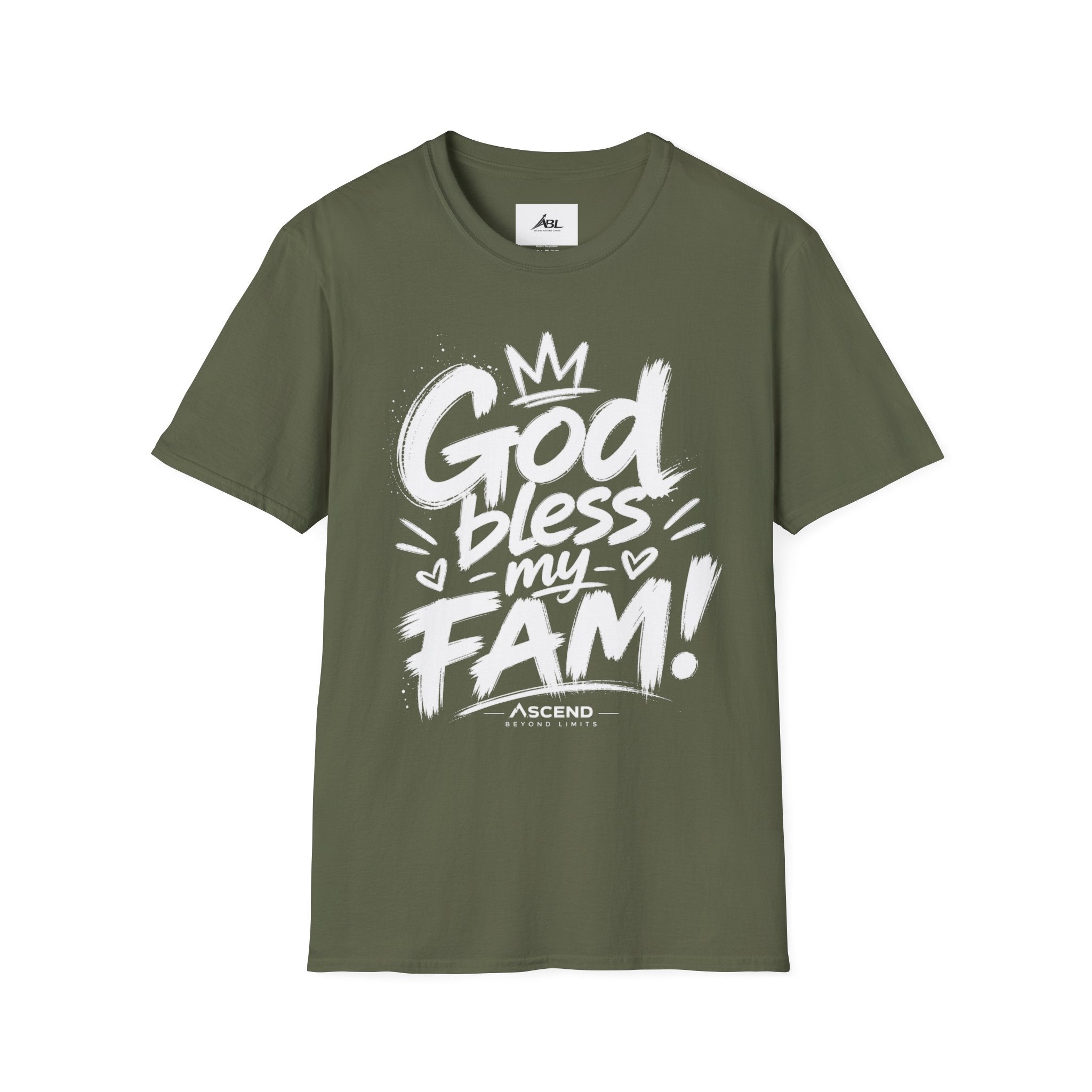 God Bless My Fam T-Shirt — Faith-Based Family Graphic Tee