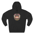 Floral 'Rise from Chaos' Hoodie — Vintage Crest Graphic Pullover