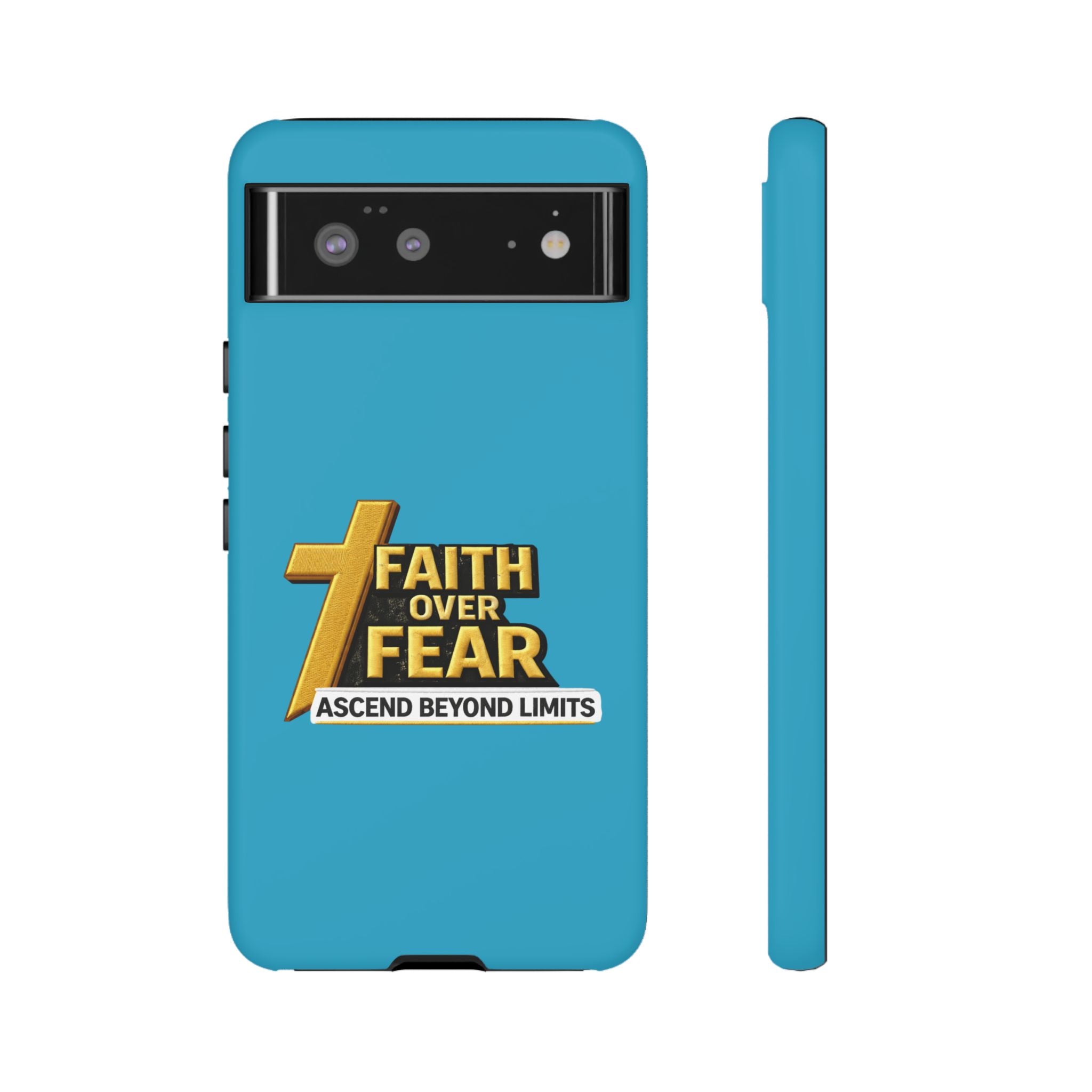 Faith Over Fear Tough Phone Case — "Ascend Beyond Limits" Inspirational Christian Protection