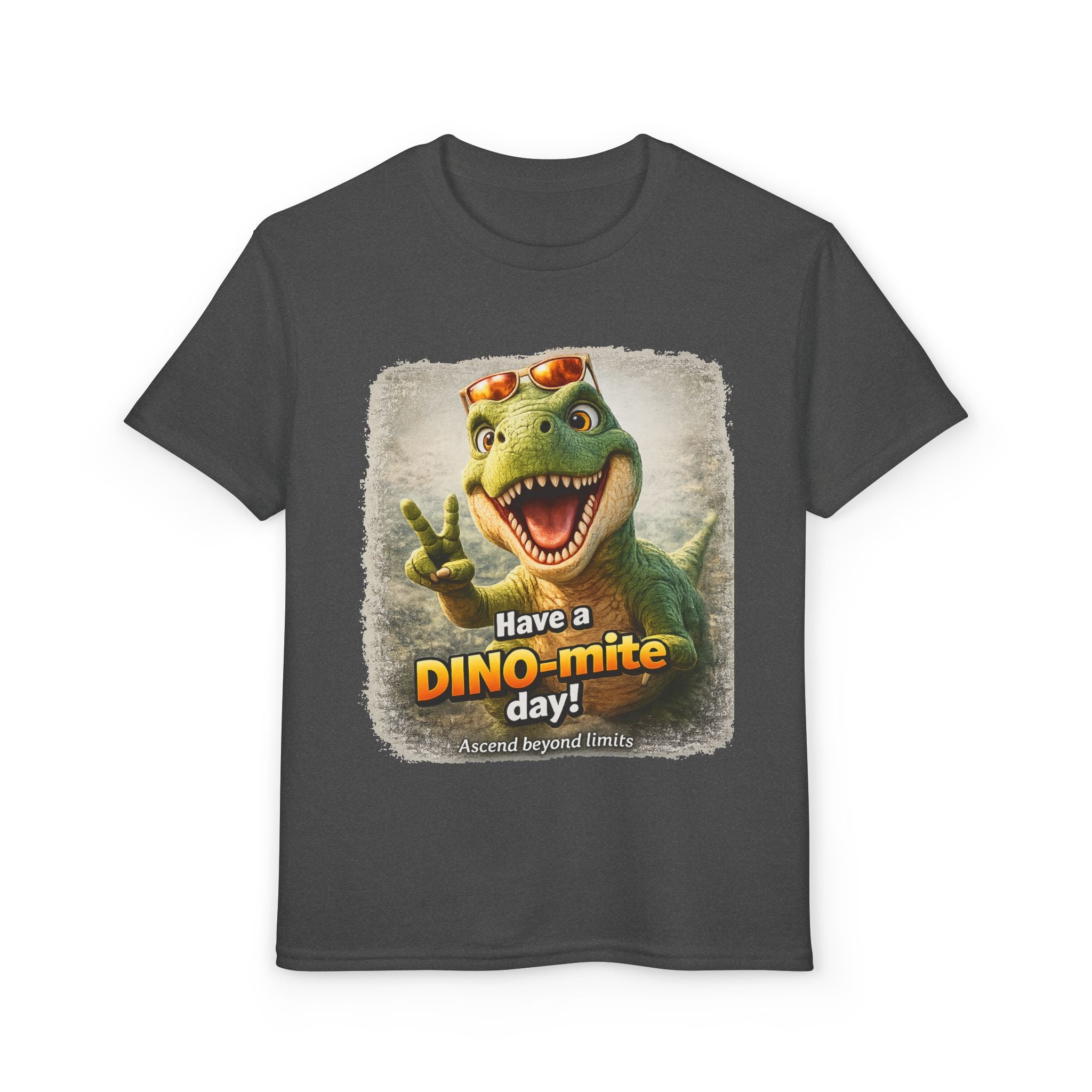 Youth T-Shirt — "Have a DINO-mite Day!" Dinosaur Graphic Tee