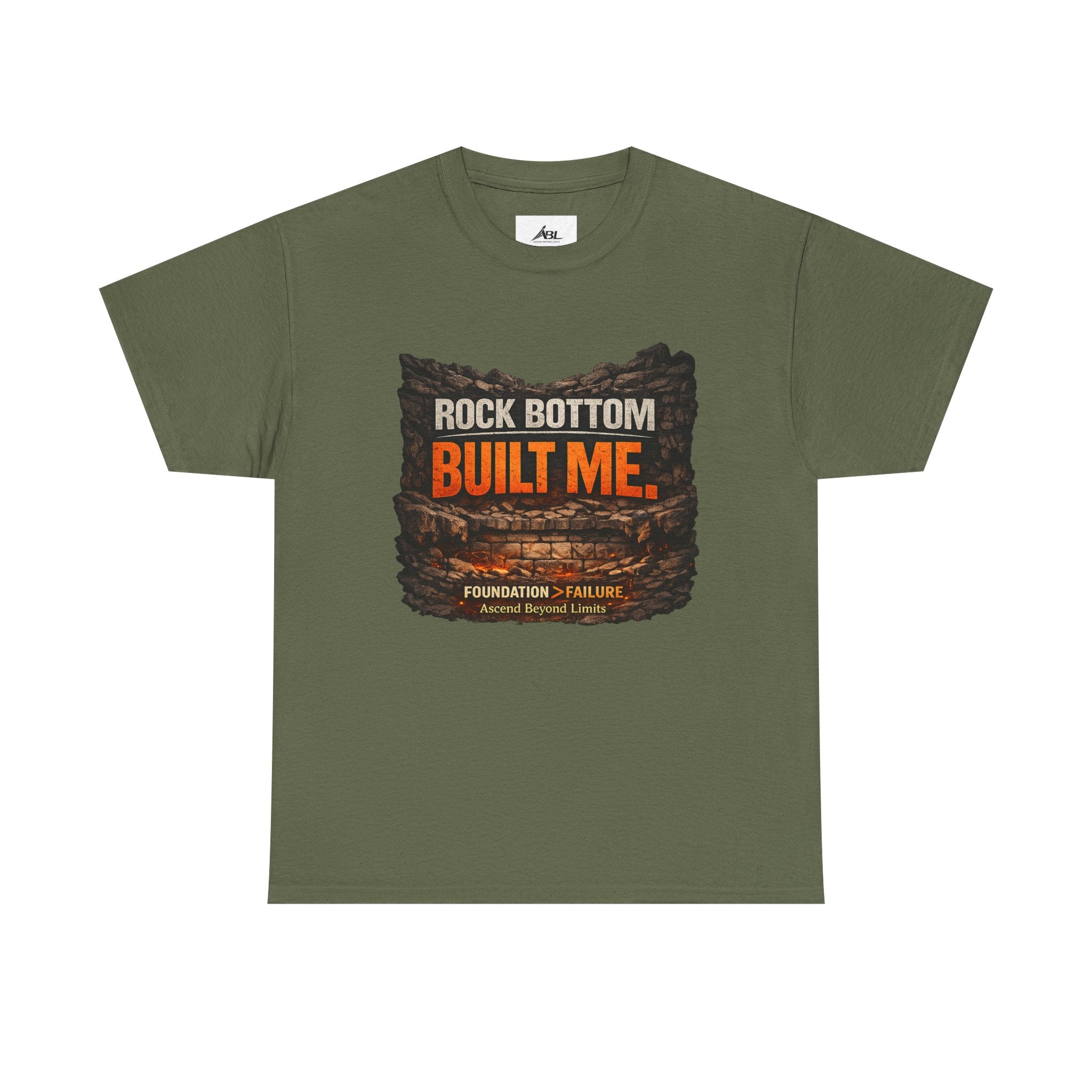 Rock Bottom Built Me T-Shirt — Inspirational Recovery Tee