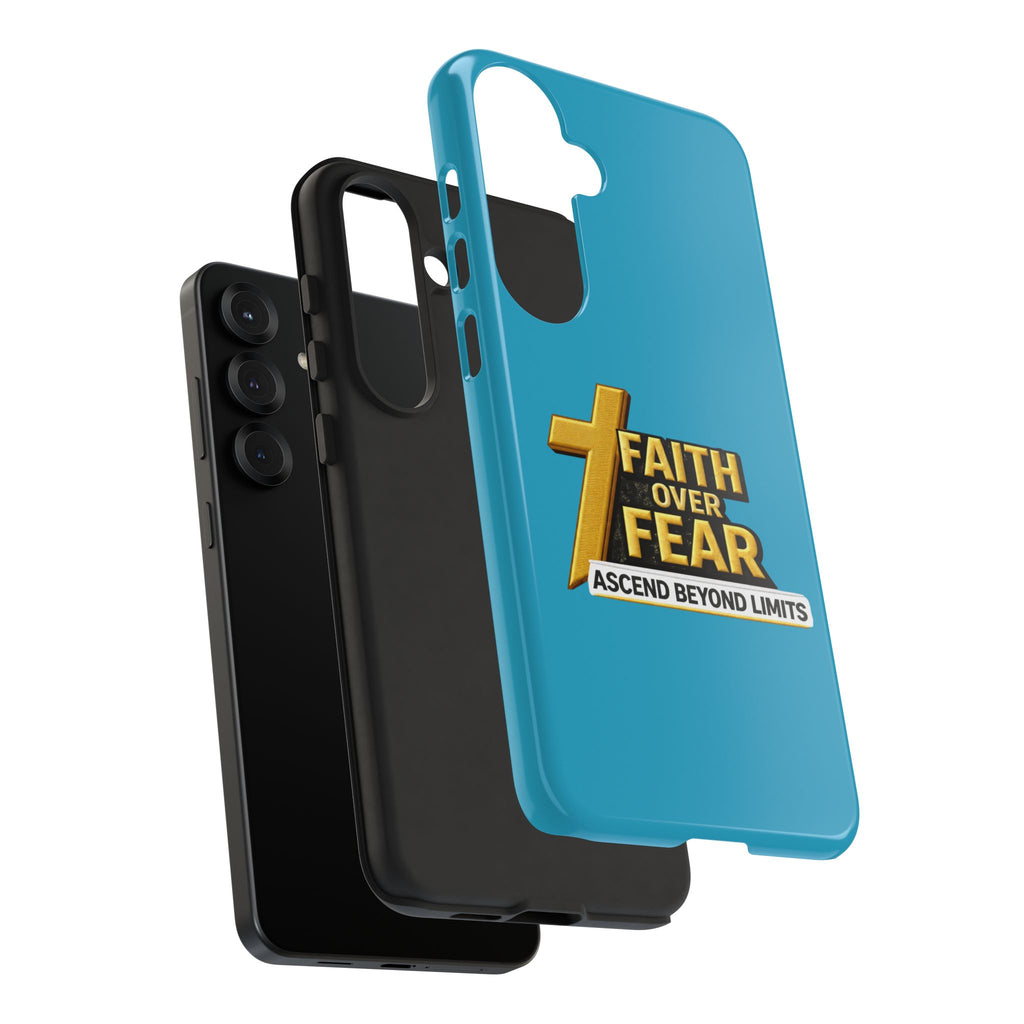 Faith Over Fear Tough Phone Case — "Ascend Beyond Limits" Inspirational Christian Protection