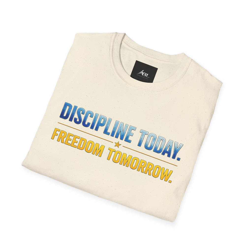 Discipline Today, Freedom Tomorrow T-Shirt — Legacy Mindset Lion Graphic