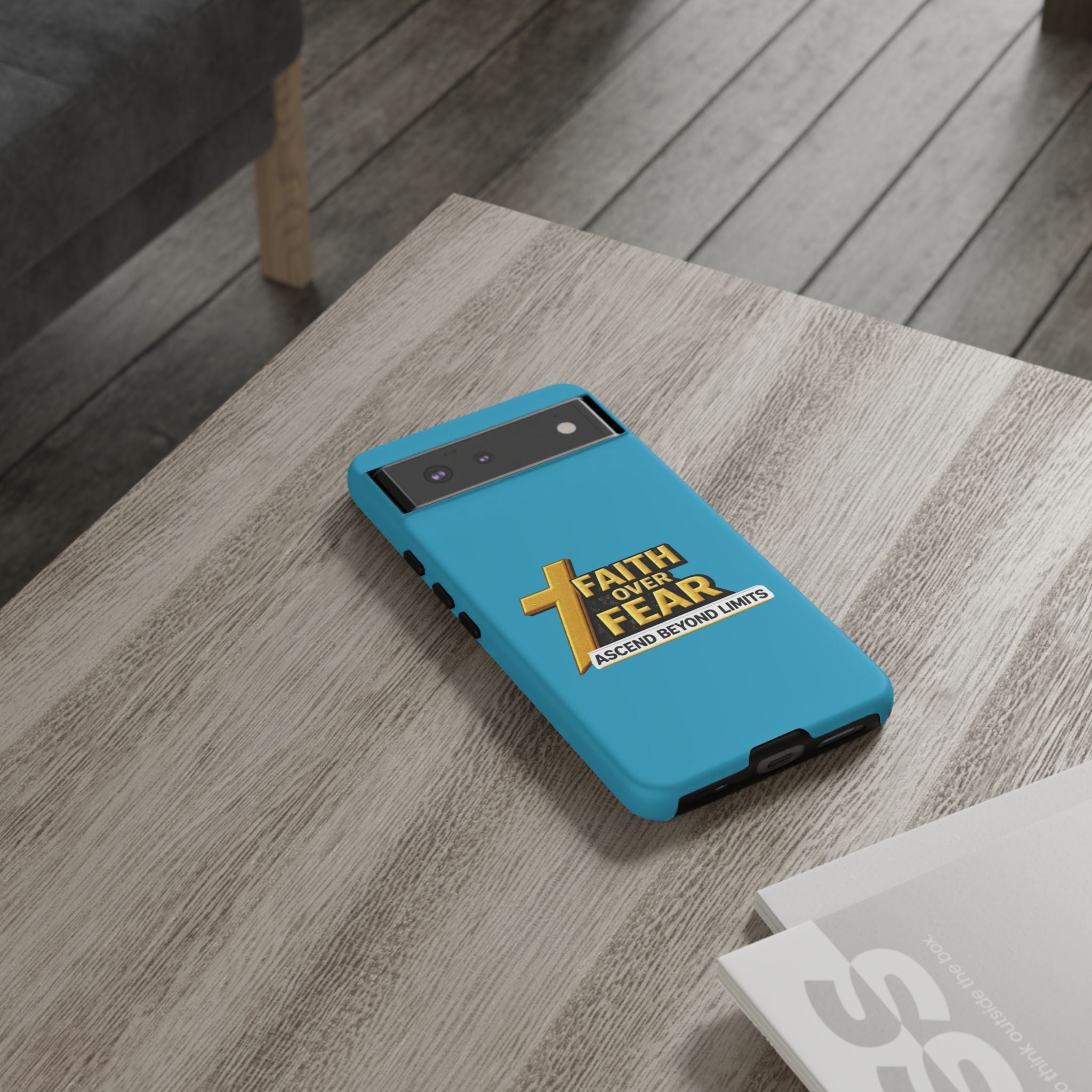 Faith Over Fear Tough Phone Case — "Ascend Beyond Limits" Inspirational Christian Protection
