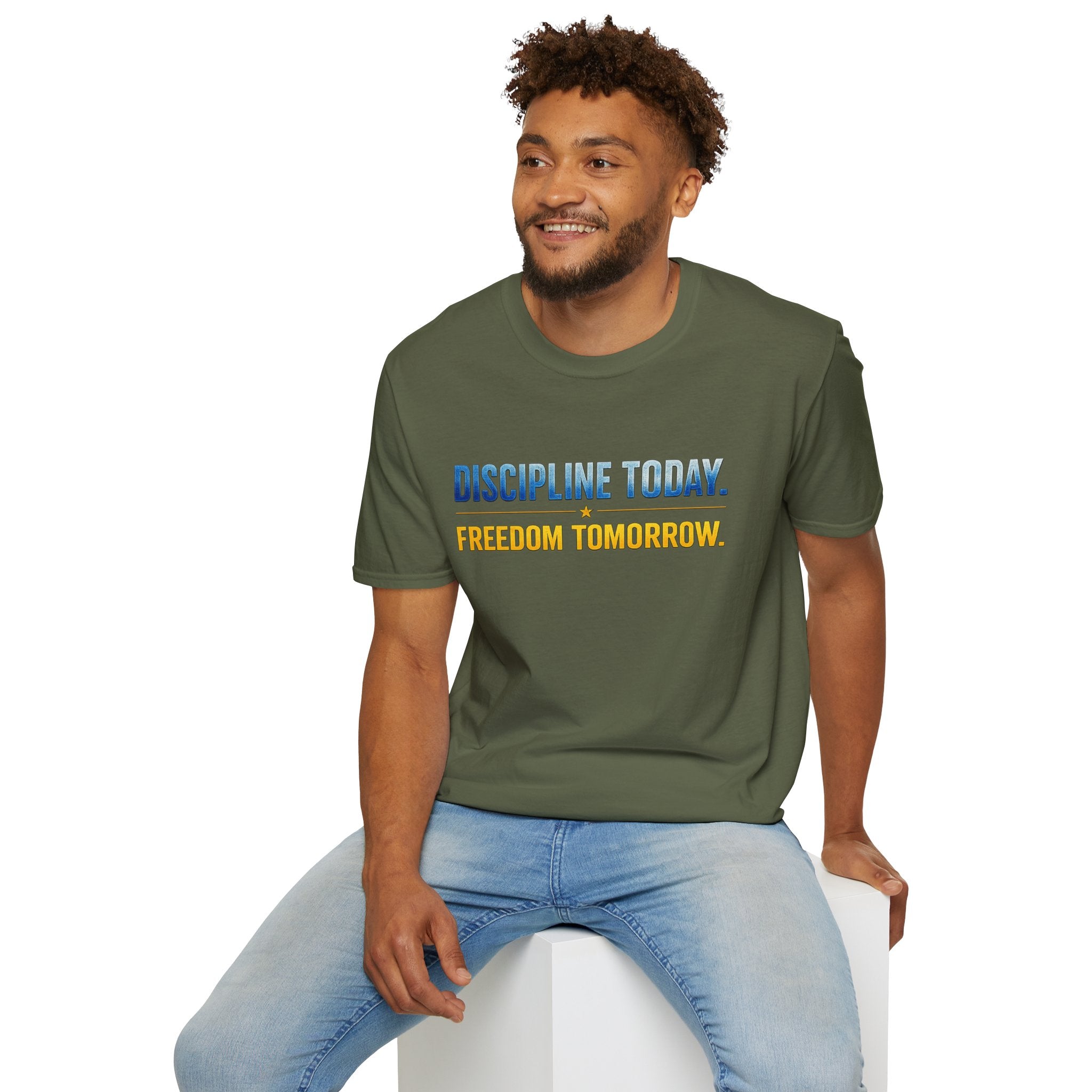 Discipline Today, Freedom Tomorrow T-Shirt — Legacy Mindset Lion Graphic