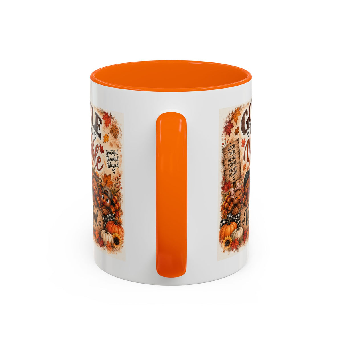Gobble 'Til You Wobble — Thanksgiving Accent Mug