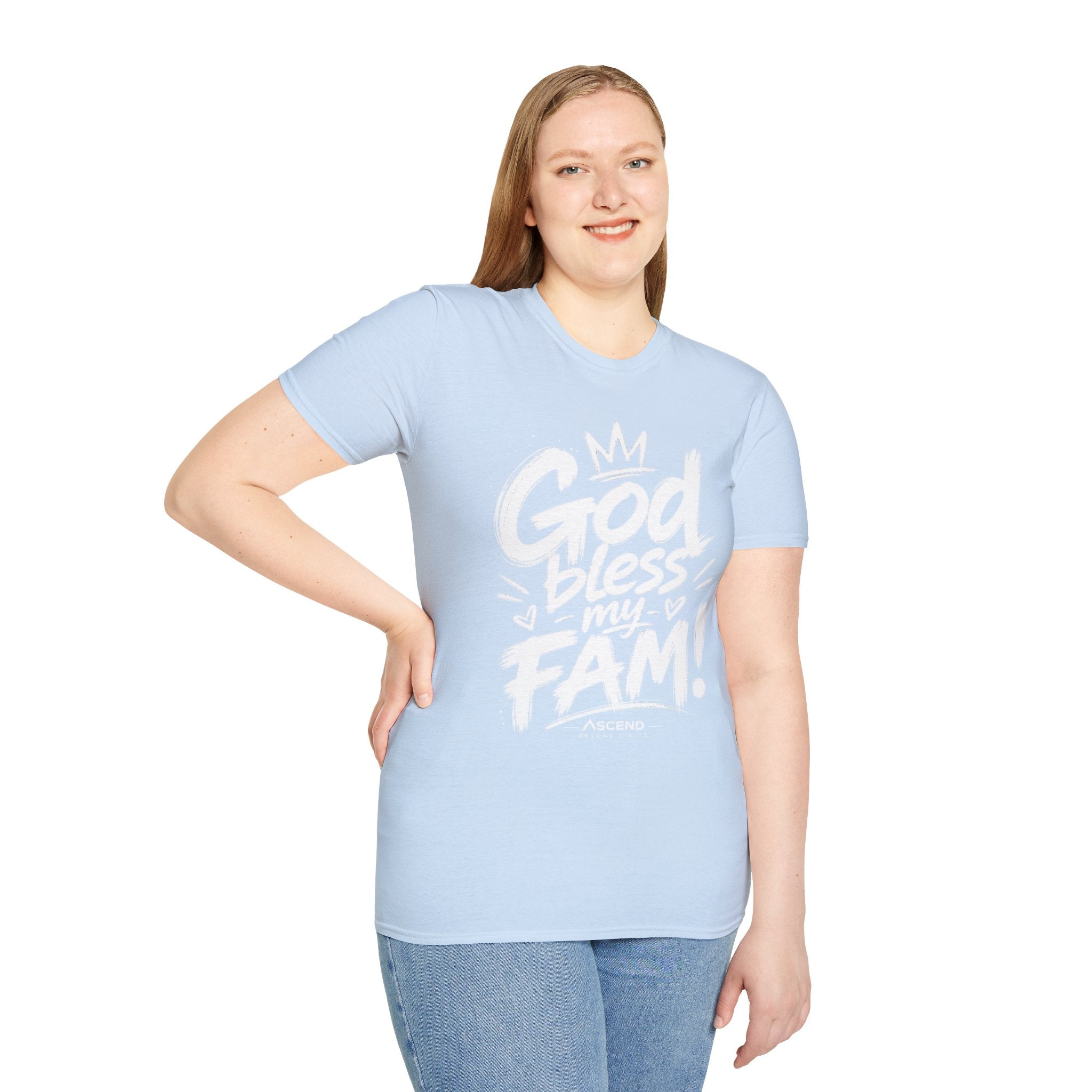 God Bless My Fam T-Shirt — Faith-Based Family Graphic Tee