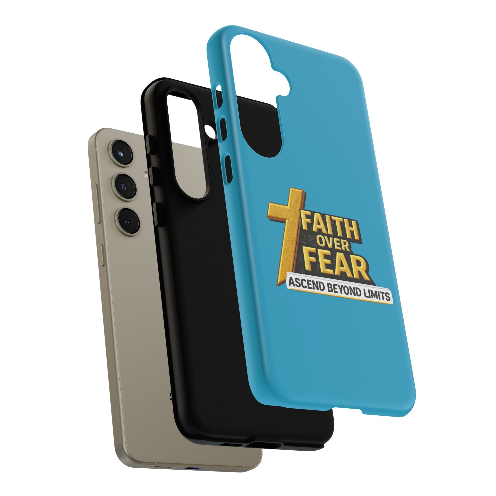 Faith Over Fear Tough Phone Case — "Ascend Beyond Limits" Inspirational Christian Protection