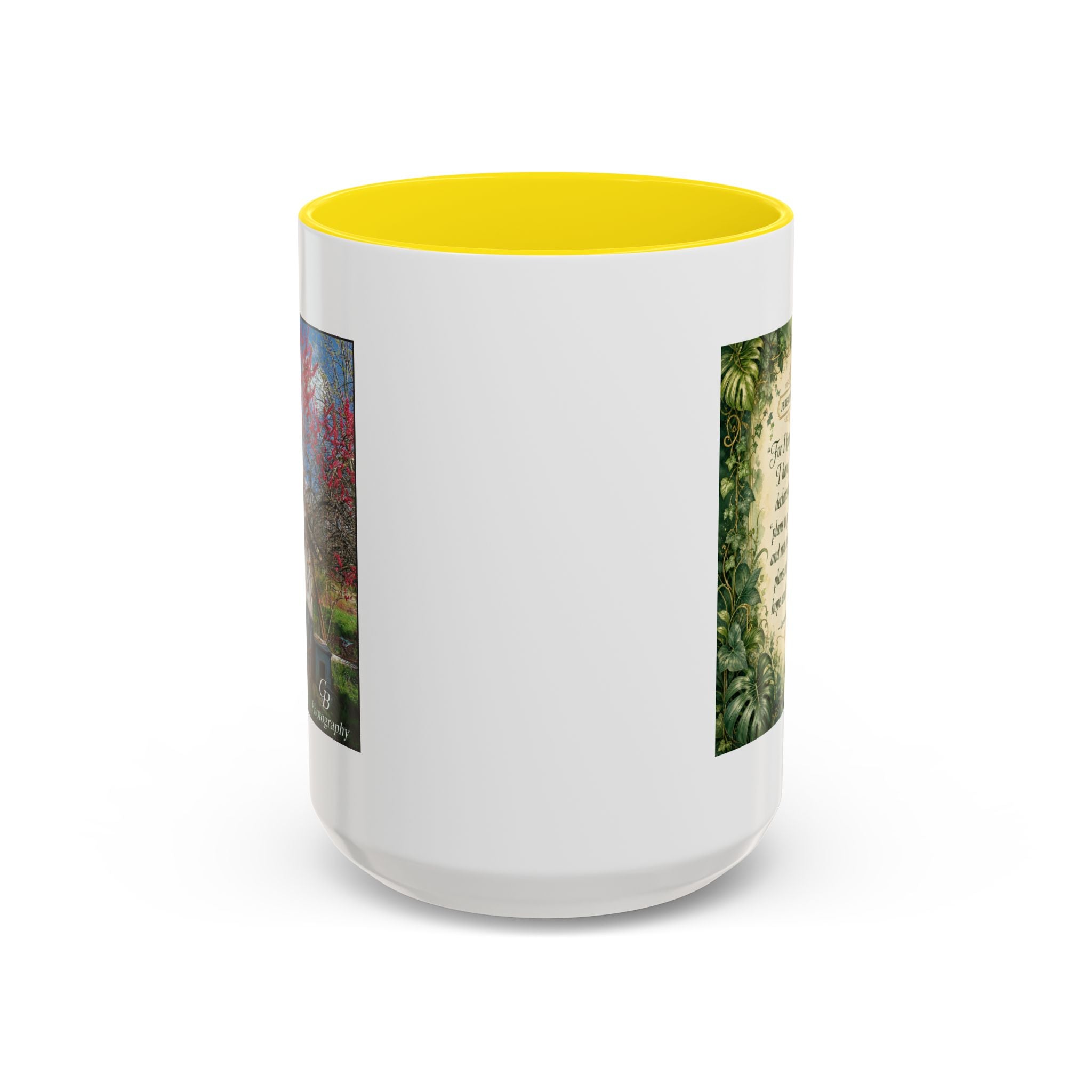 Jeremiah 29:11 Inspirational Coffee Mug – Bible Verse Floral Accent (11/15oz)