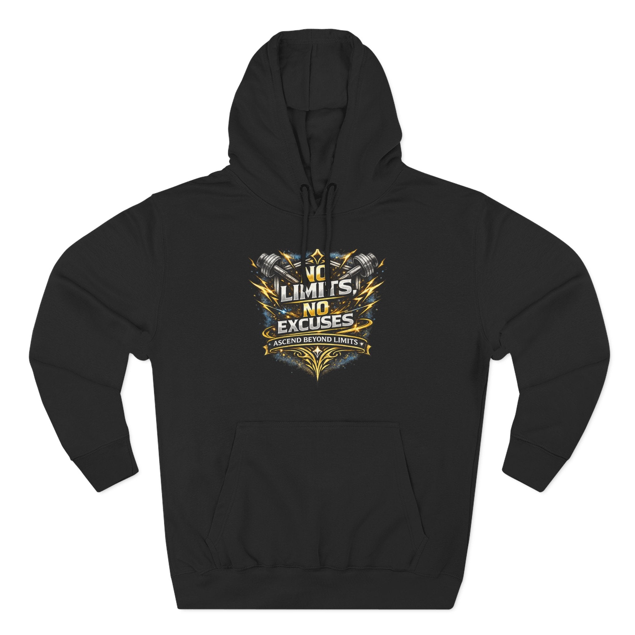 No Limits No Excuses Hoodie — Motivational Athletic Pullover
