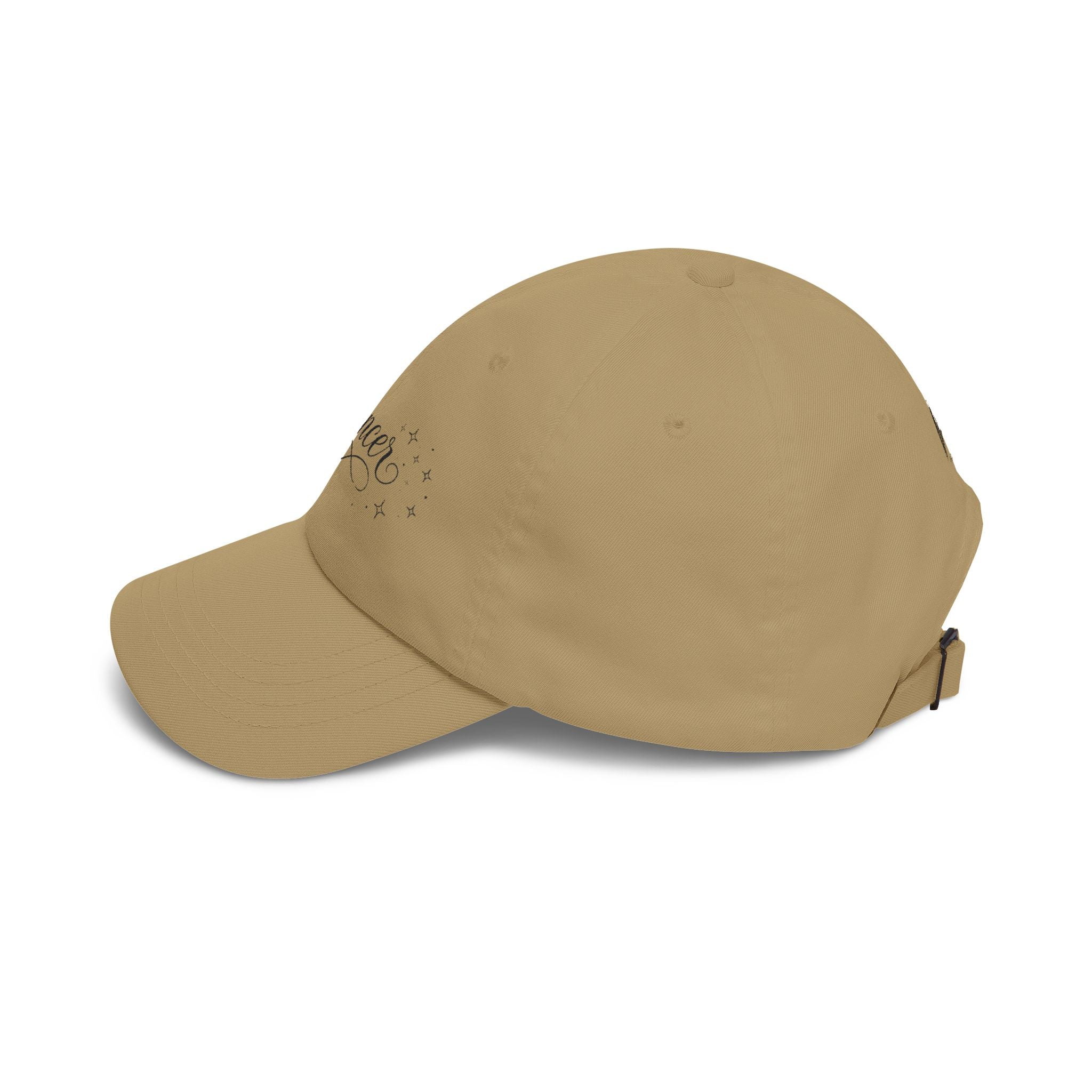 Cancer Zodiac Dad Cap — Elegant Script Astrology Baseball Hat