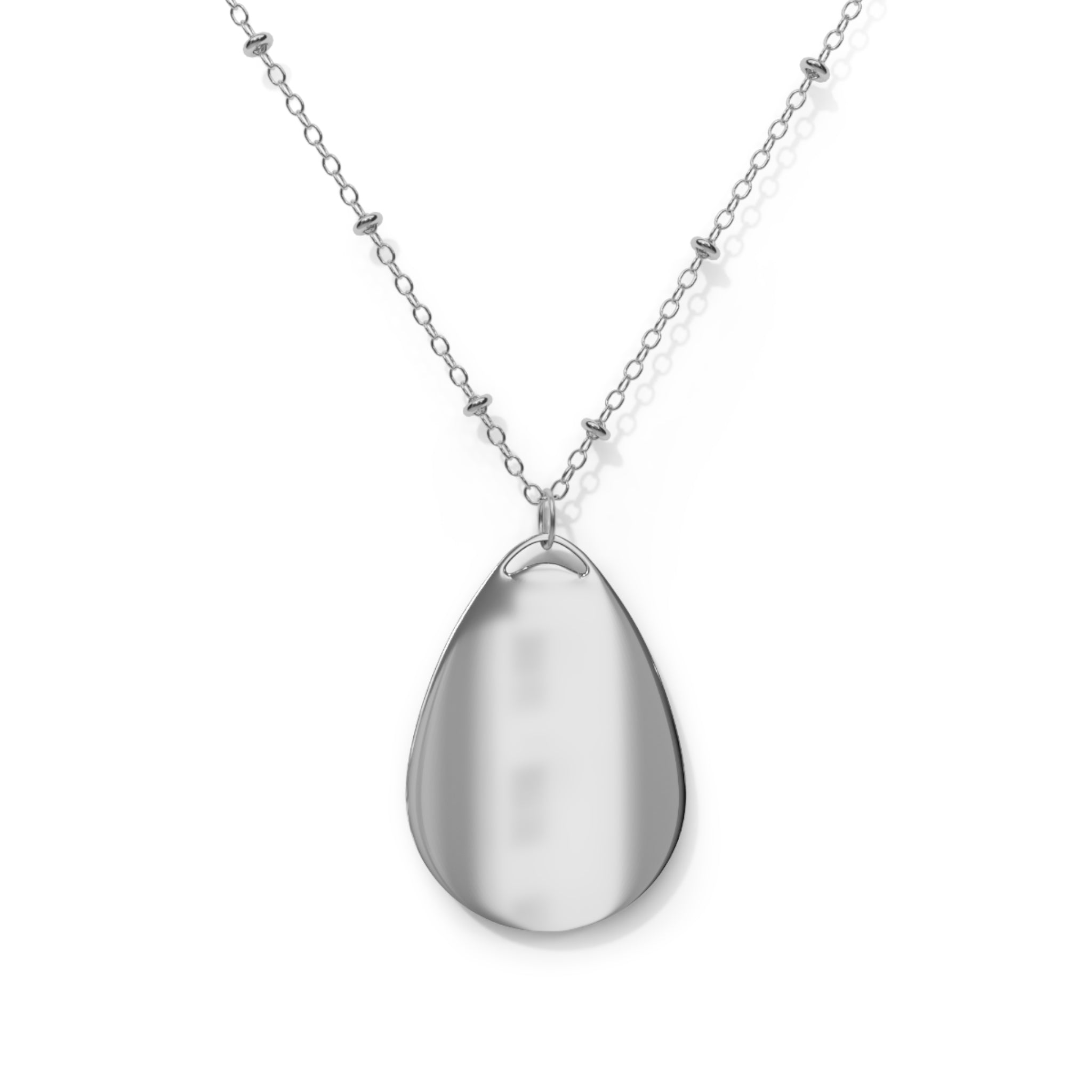 Connect with Spirit Oval Necklace — Sunset Beach Pendant, Inspirational Spiritual Jewelry