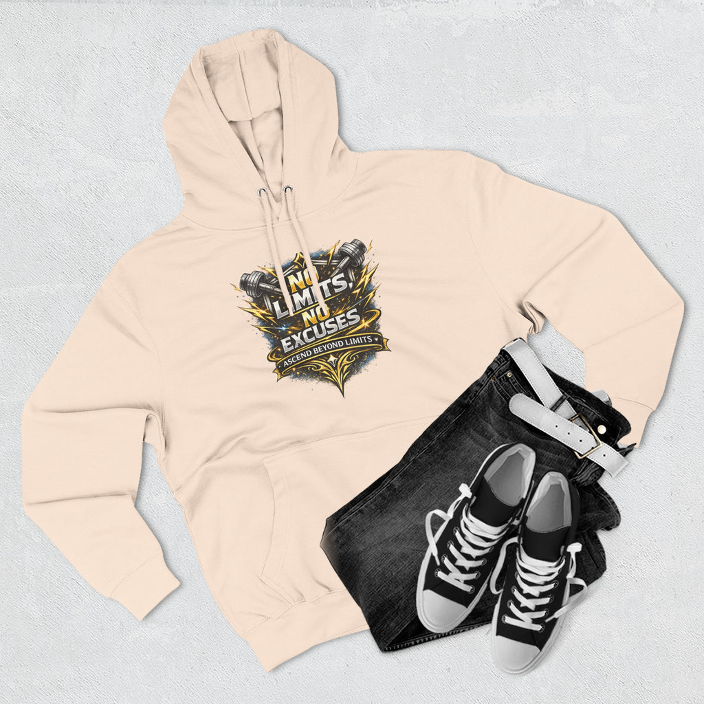 No Limits No Excuses Hoodie — Motivational Athletic Pullover