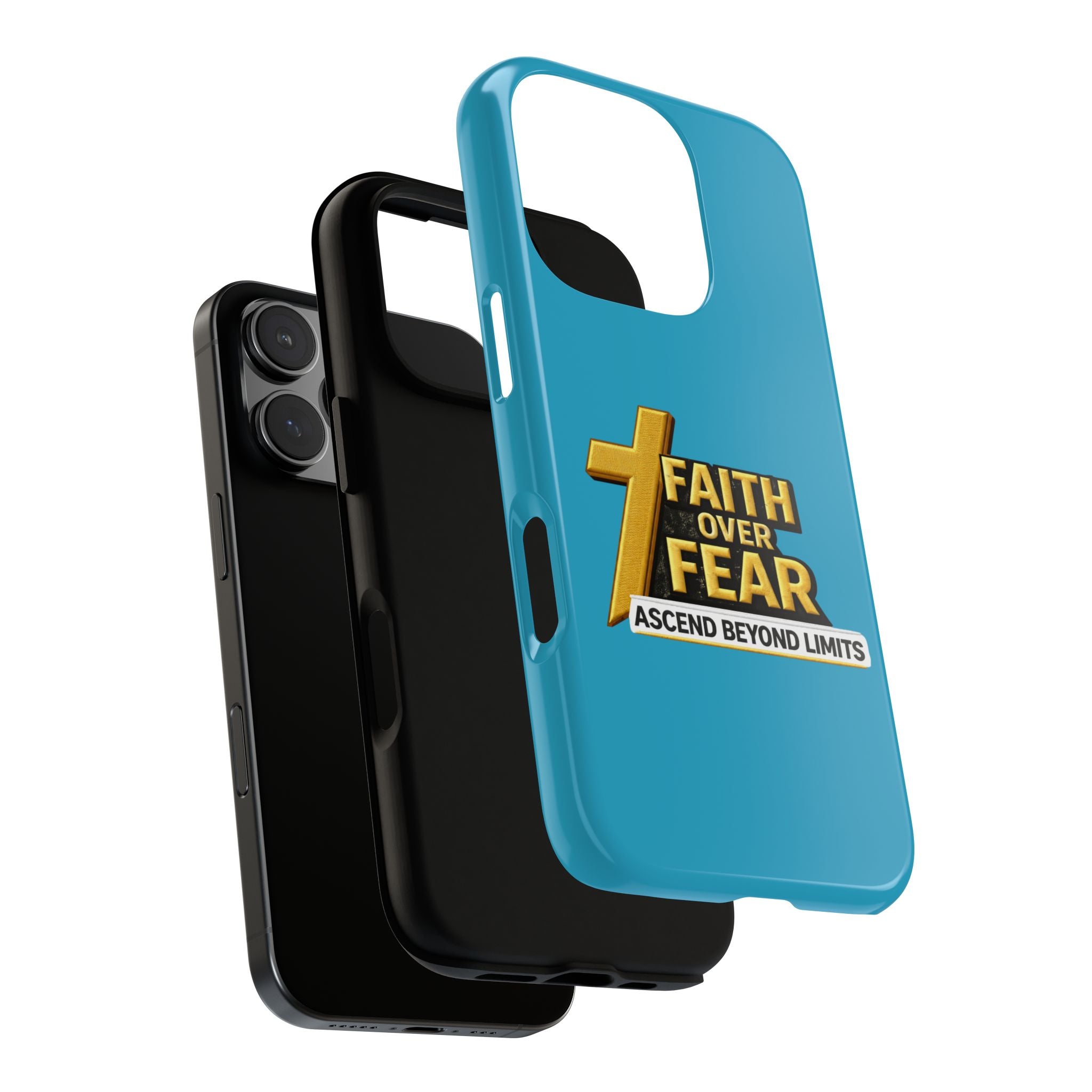 Faith Over Fear Tough Phone Case — "Ascend Beyond Limits" Inspirational Christian Protection