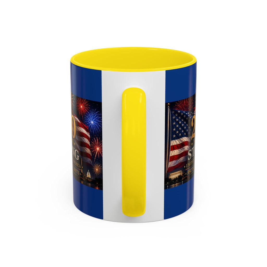 250 Years America Strong Coffee Mug — Patriotic USA Anniversary 11/15oz