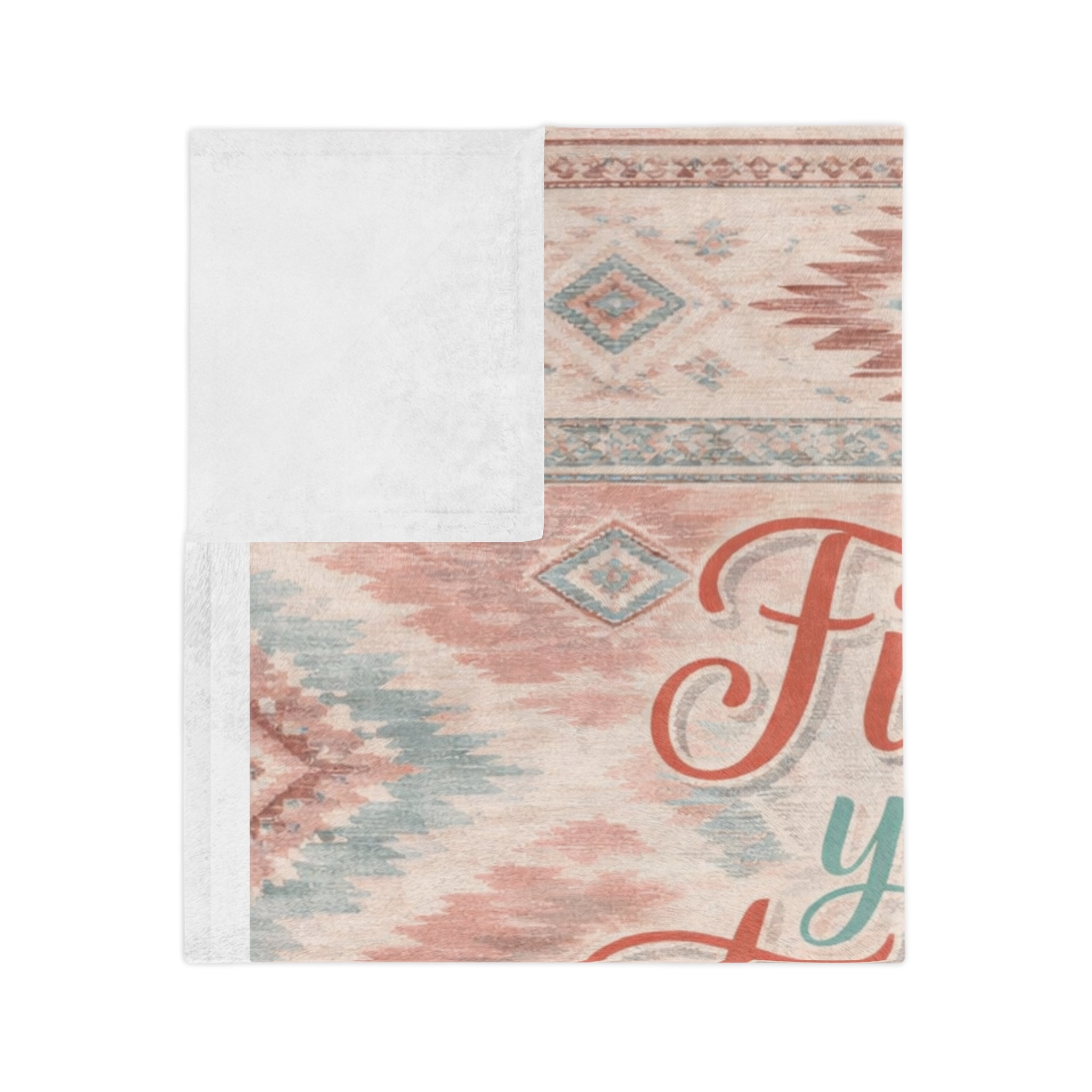 Find Your Tribe Boho Throw Blanket — Southwestern Pattern Velveteen Microfiber
