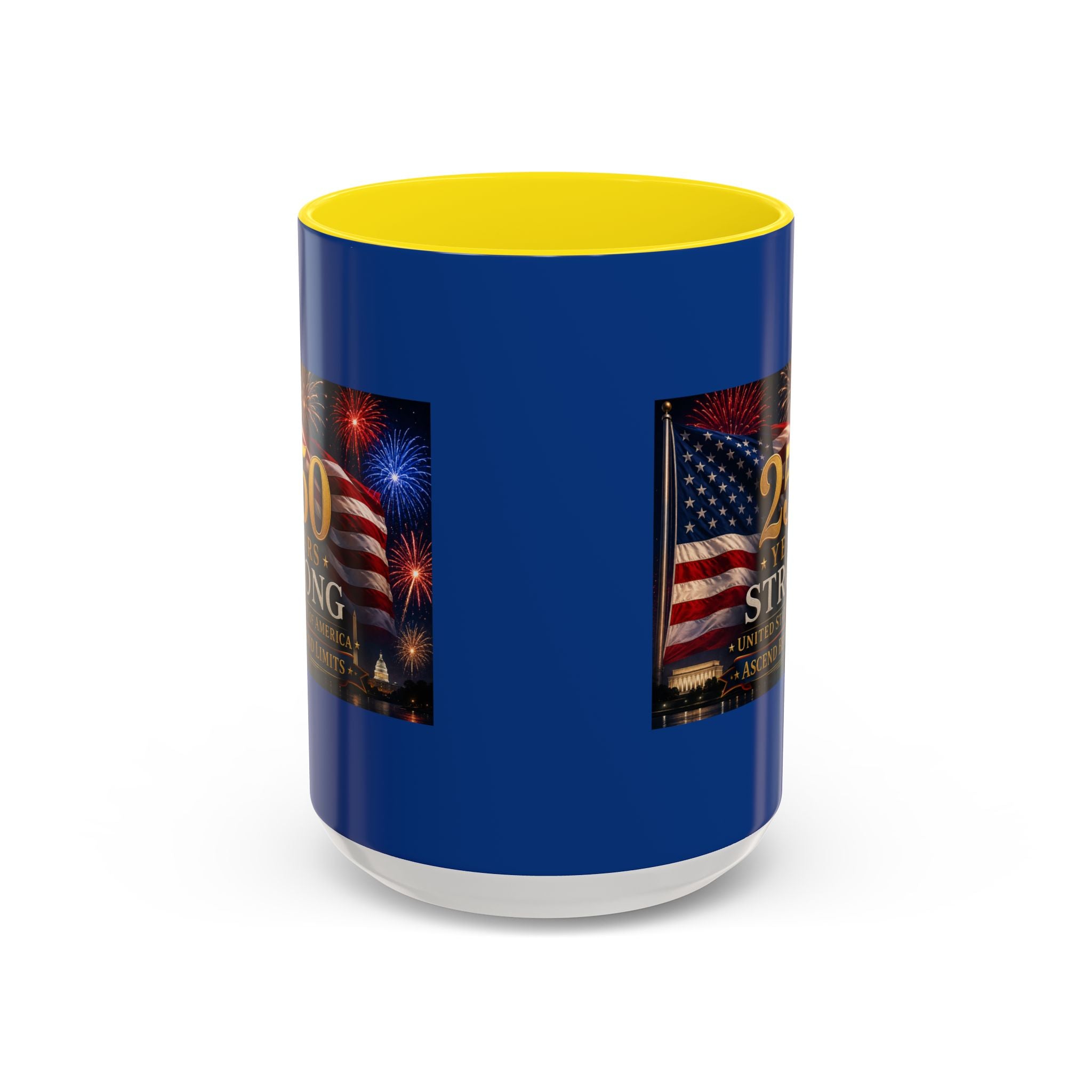 250 Years America Strong Coffee Mug — Patriotic USA Anniversary 11/15oz