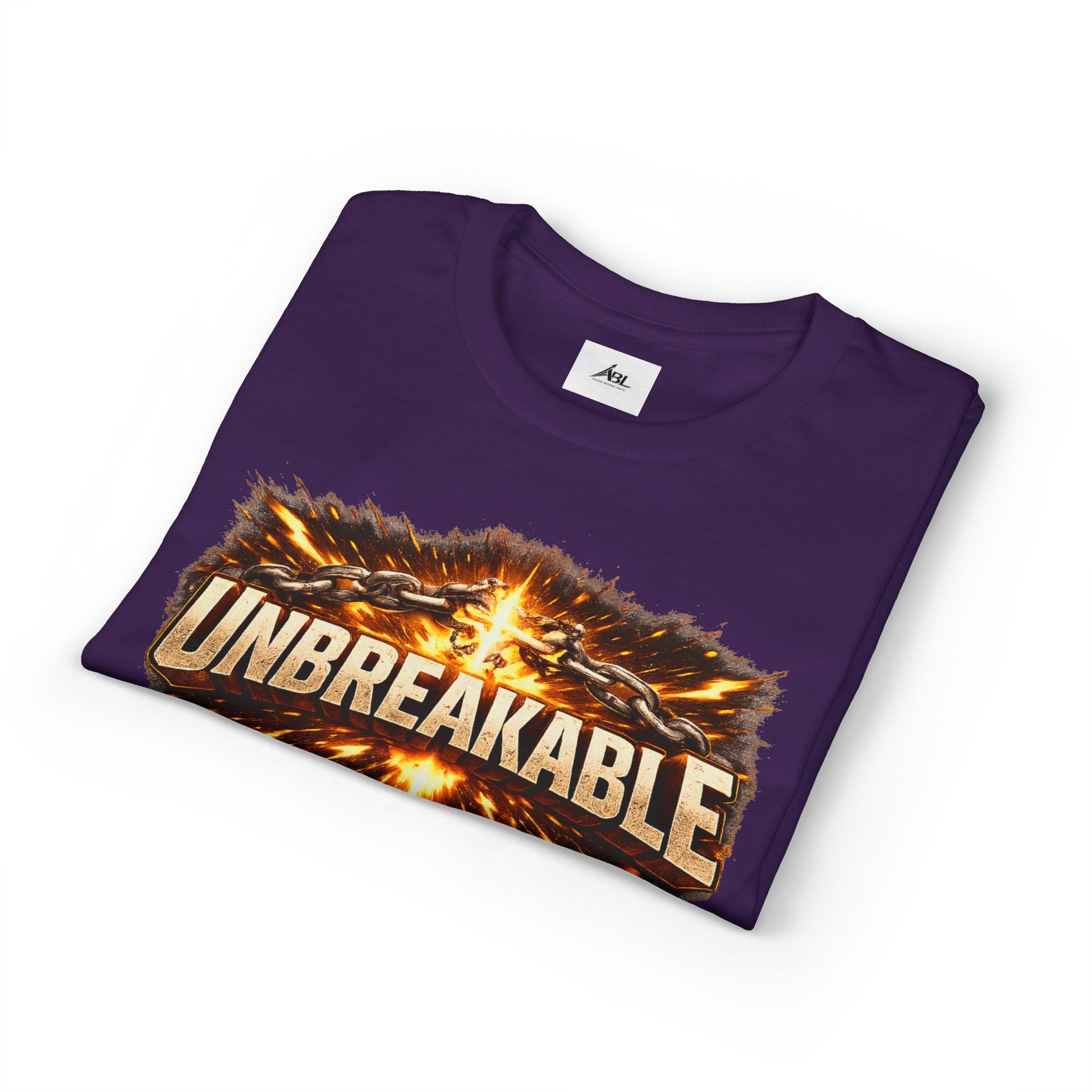 Unbreakable Graphic T‑Shirt — Bold Fireburst Motivational Tee