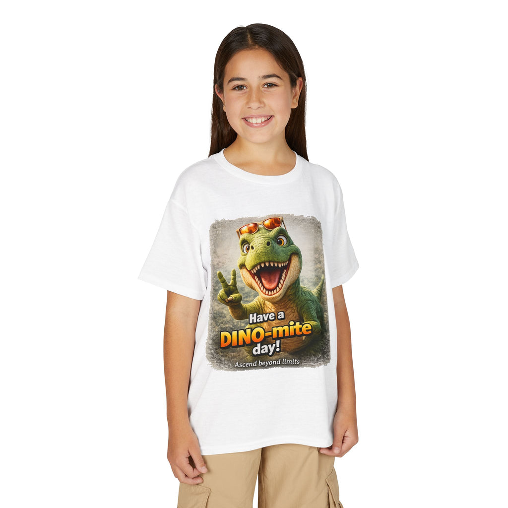 Youth T-Shirt — "Have a DINO-mite Day!" Dinosaur Graphic Tee