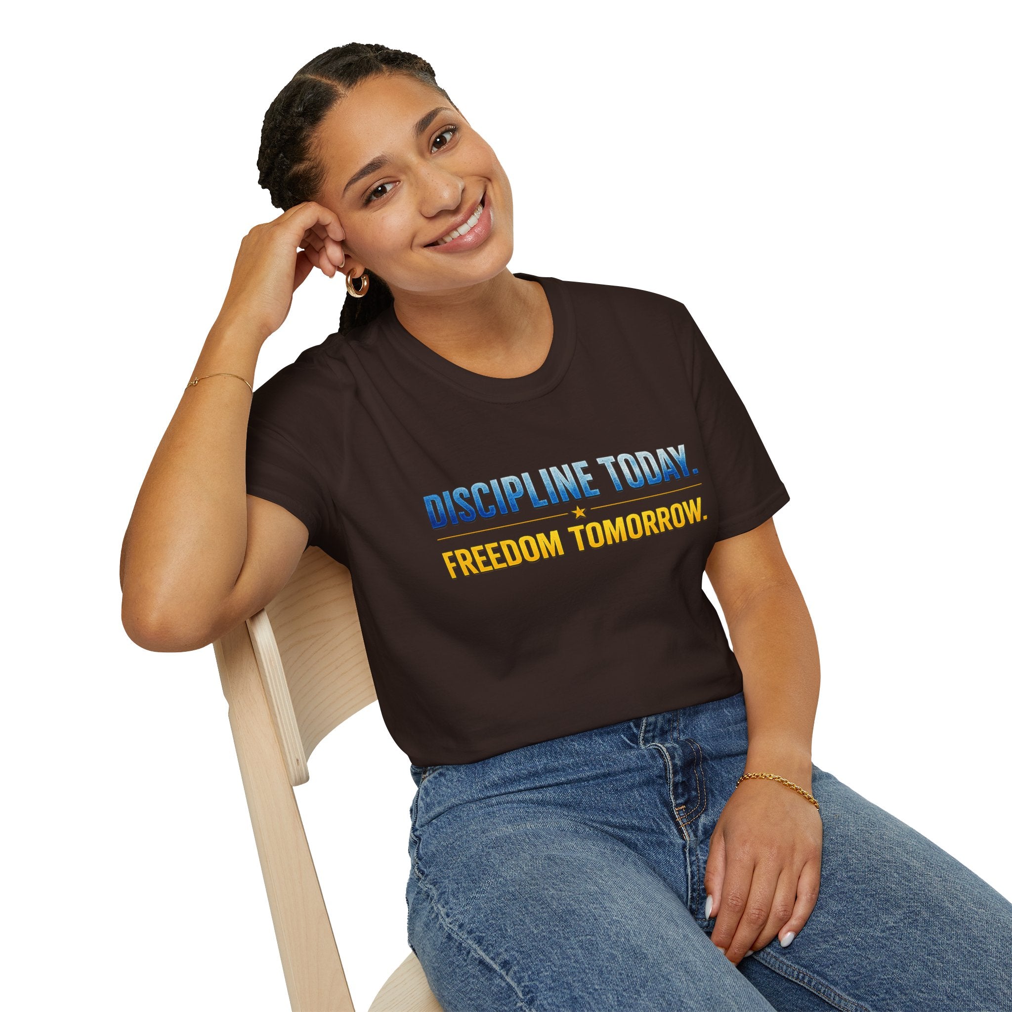 Discipline Today, Freedom Tomorrow T-Shirt — Legacy Mindset Lion Graphic