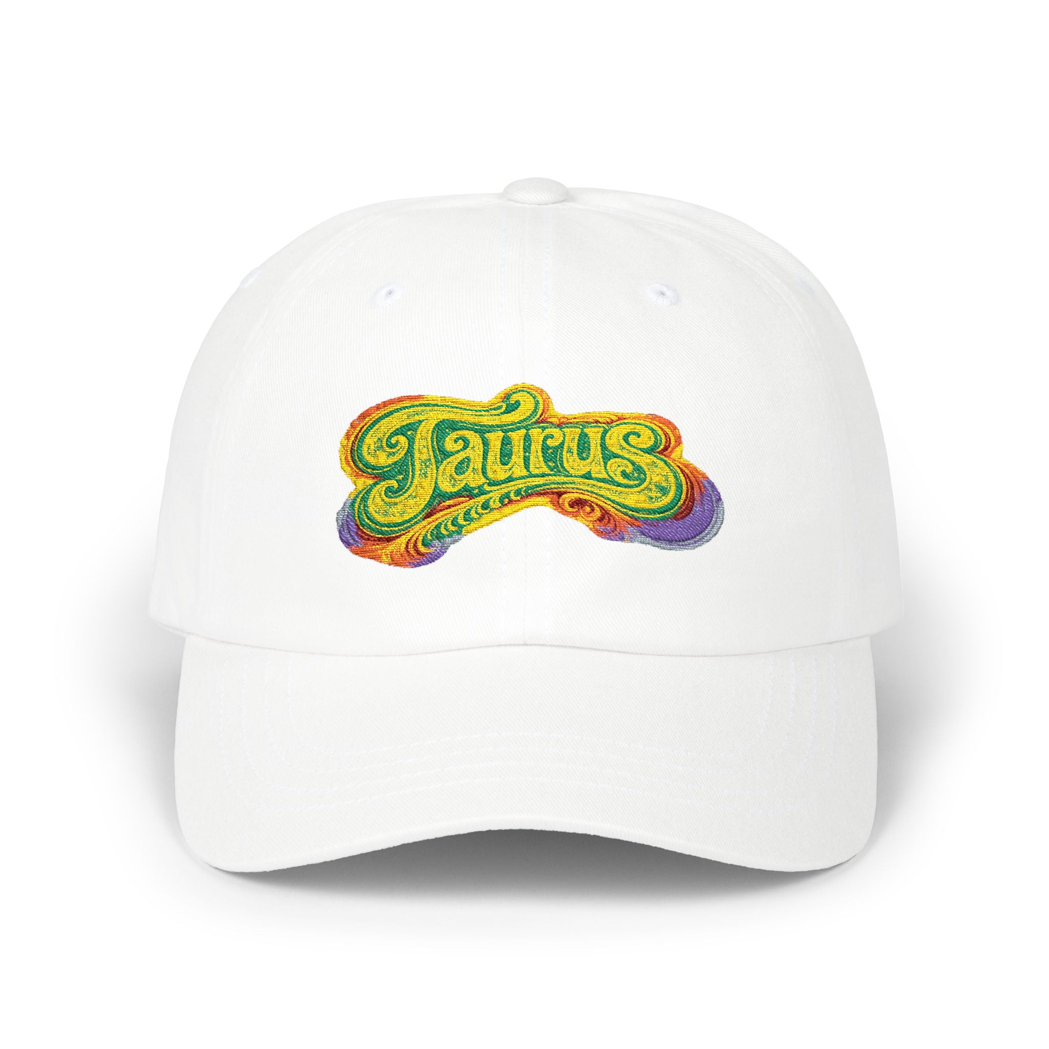 Taurus hat— Retro Psychedelic Zodiac Baseball Hat