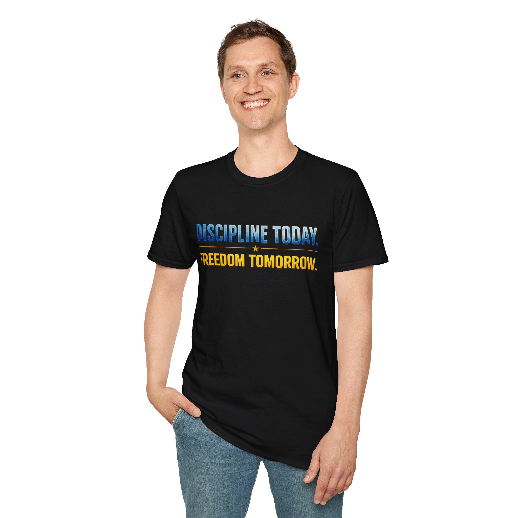 Discipline Today, Freedom Tomorrow T-Shirt — Legacy Mindset Lion Graphic
