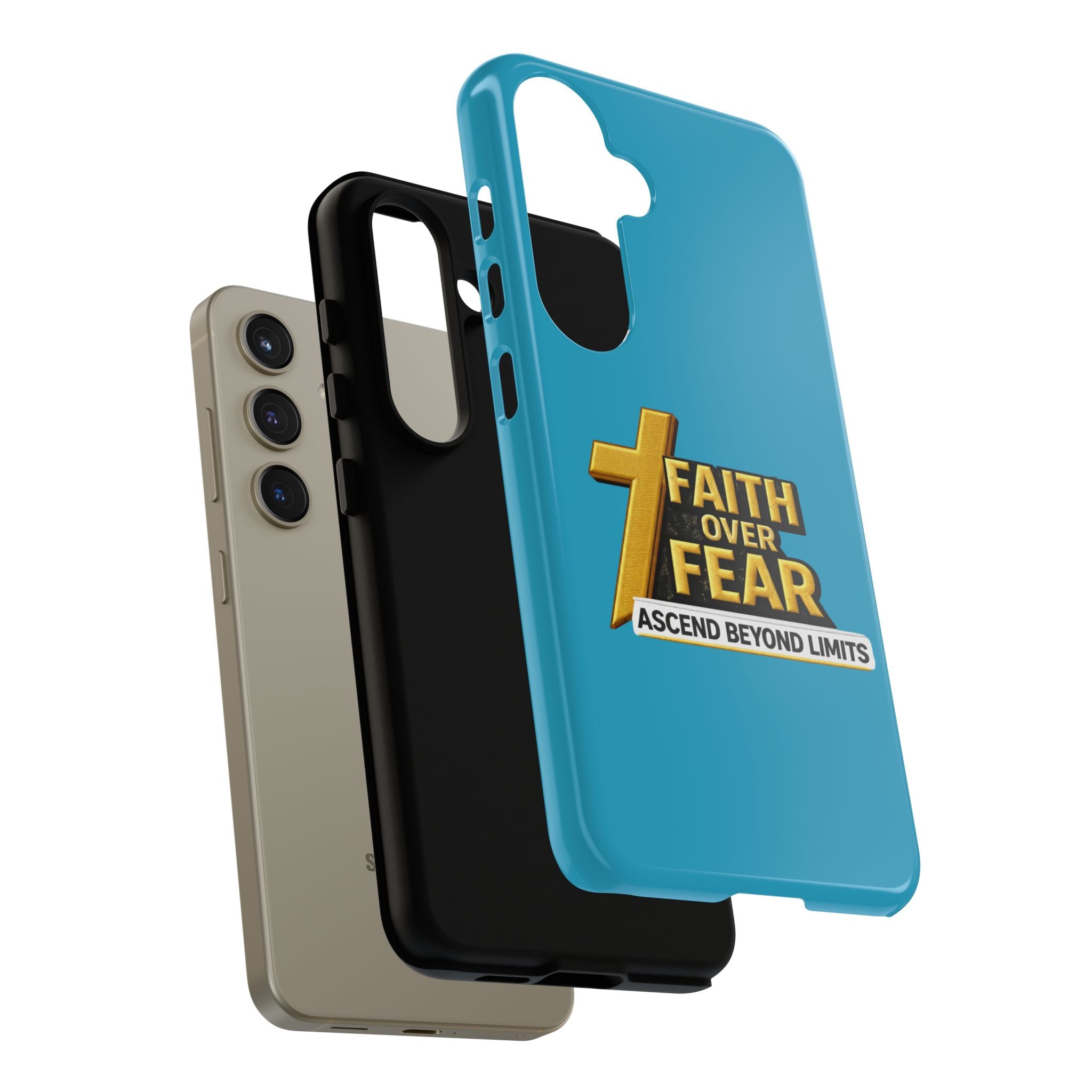 Faith Over Fear Tough Phone Case — "Ascend Beyond Limits" Inspirational Christian Protection