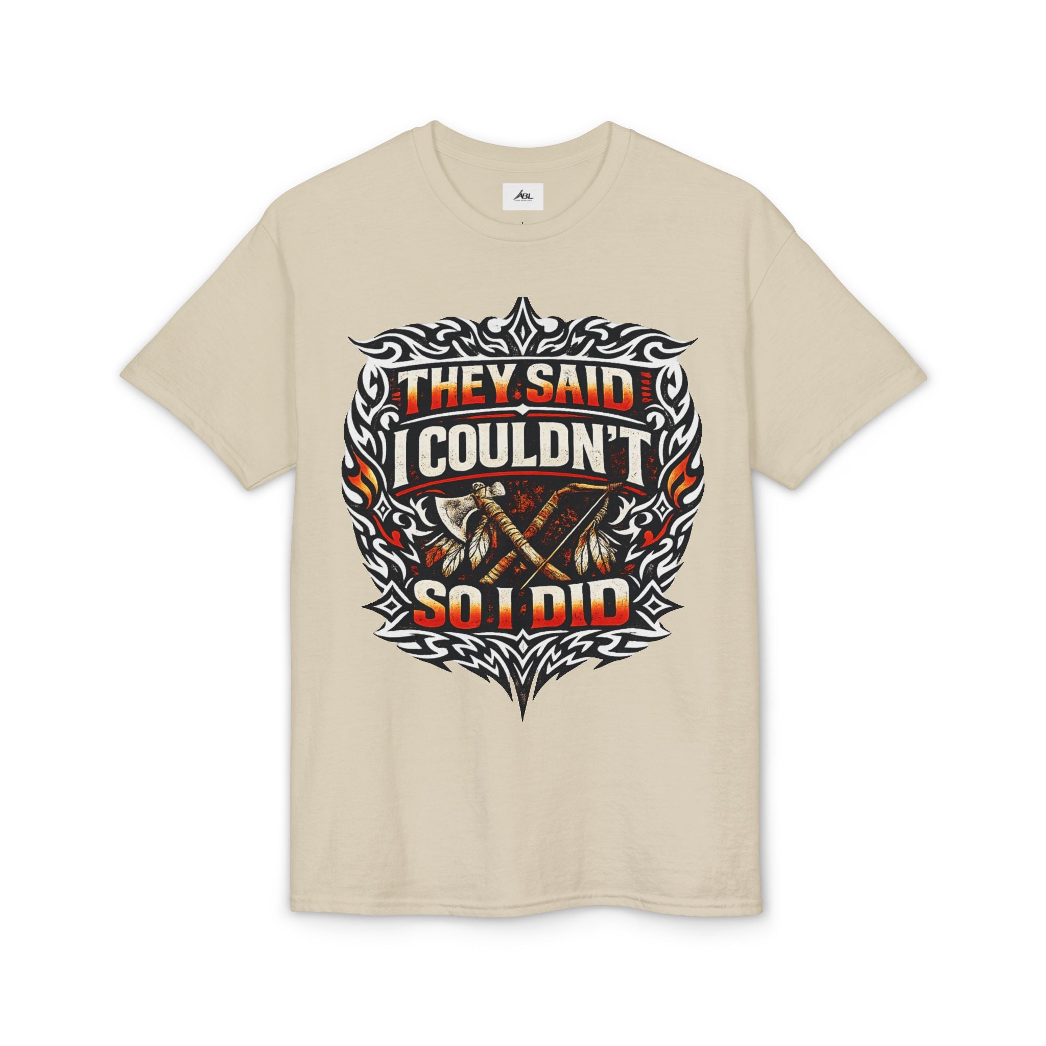 They Said I Couldn't So I Did T-Shirt — Motivational Motorcycle Flames Graphic Tee