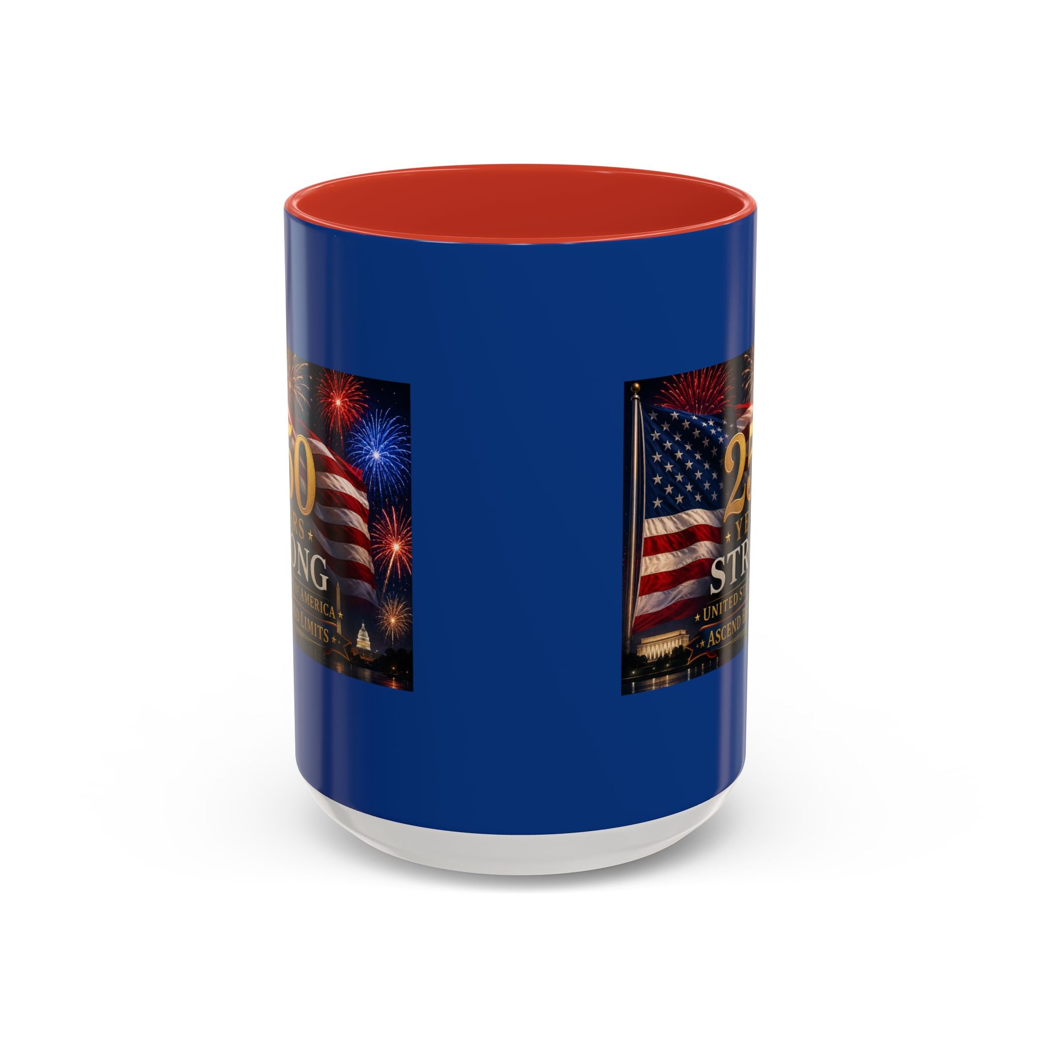 250 Years America Strong Coffee Mug — Patriotic USA Anniversary 11/15oz