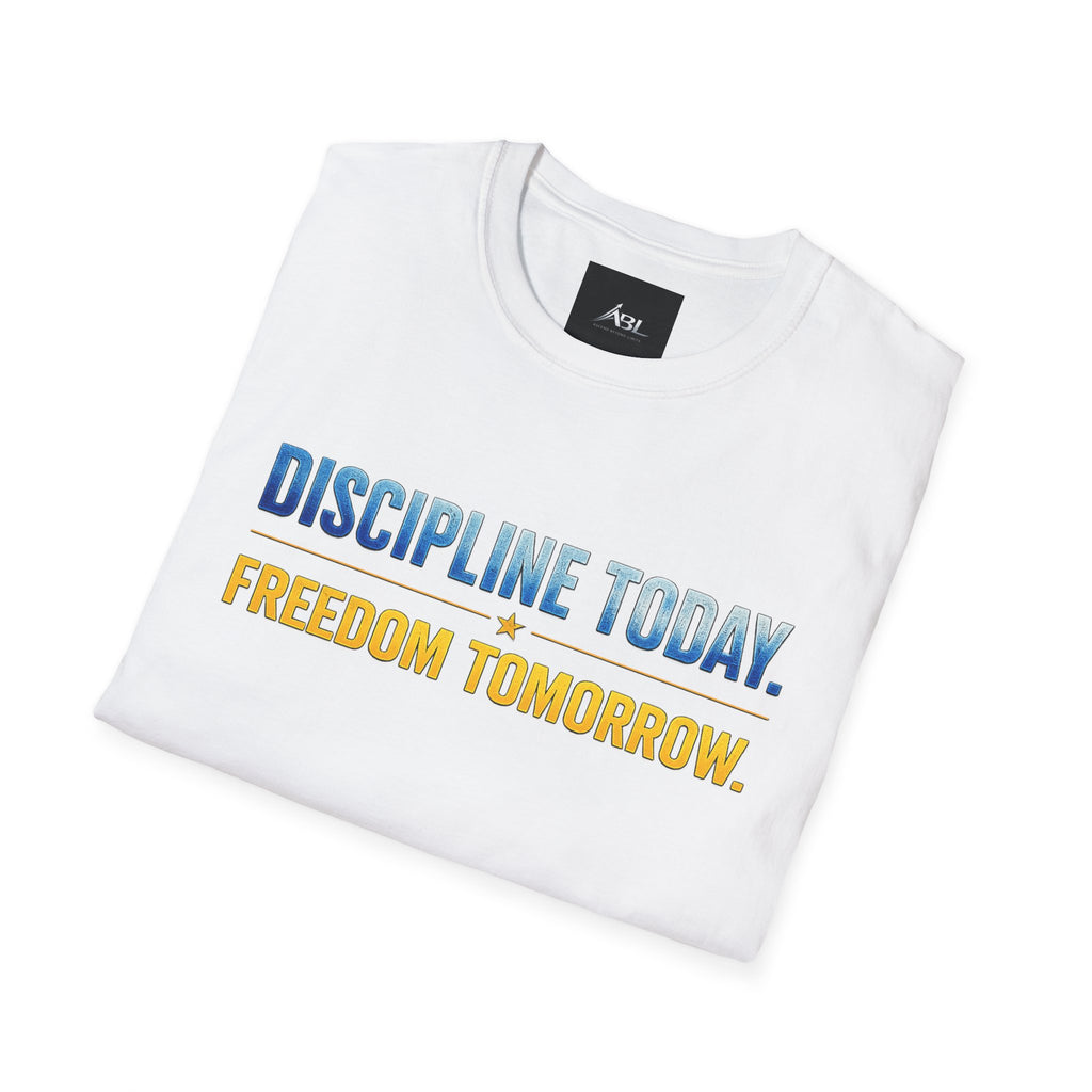 Discipline Today, Freedom Tomorrow T-Shirt — Legacy Mindset Lion Graphic
