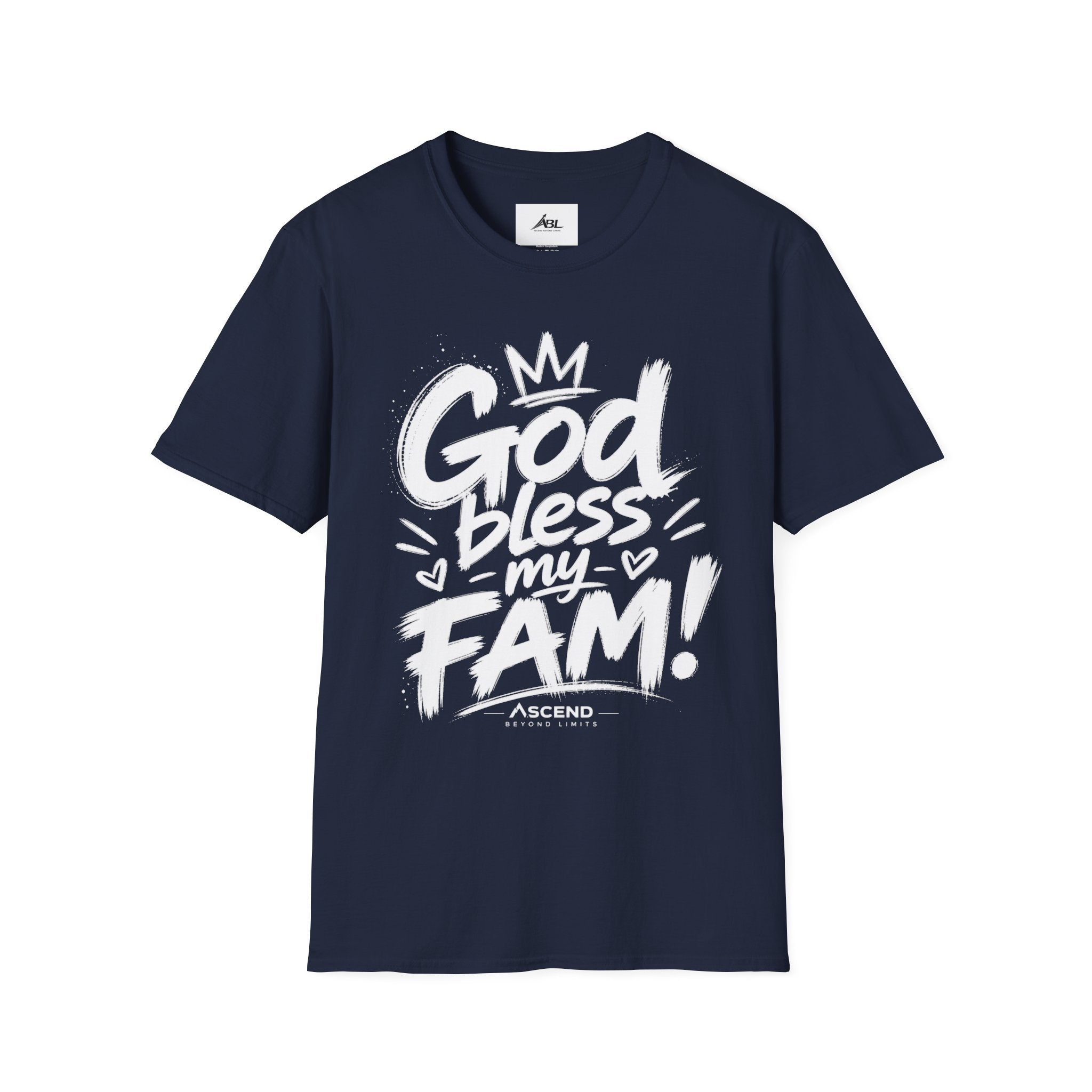 God Bless My Fam T-Shirt — Faith-Based Family Graphic Tee