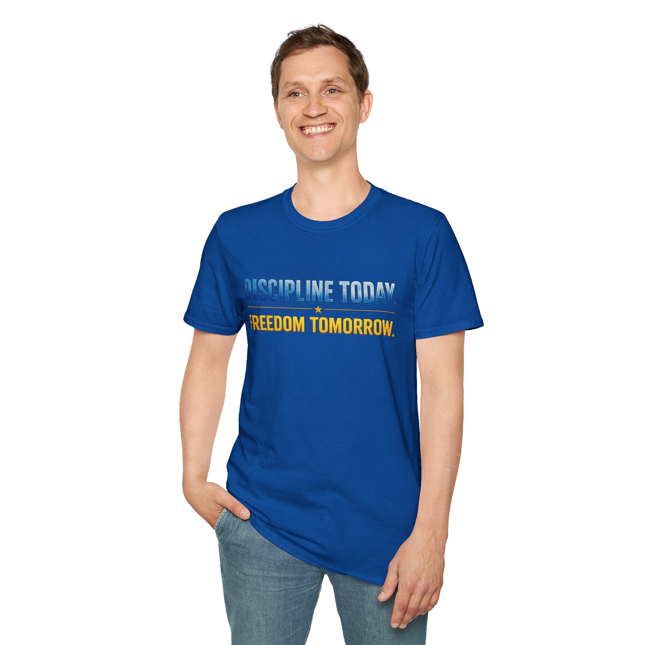 Discipline Today, Freedom Tomorrow T-Shirt — Legacy Mindset Lion Graphic