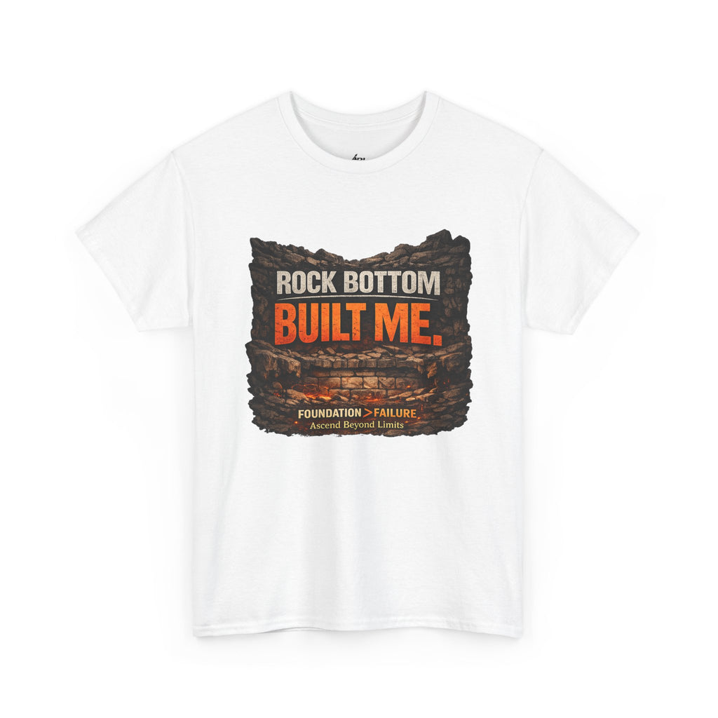 Rock Bottom Built Me T-Shirt — Inspirational Recovery Tee