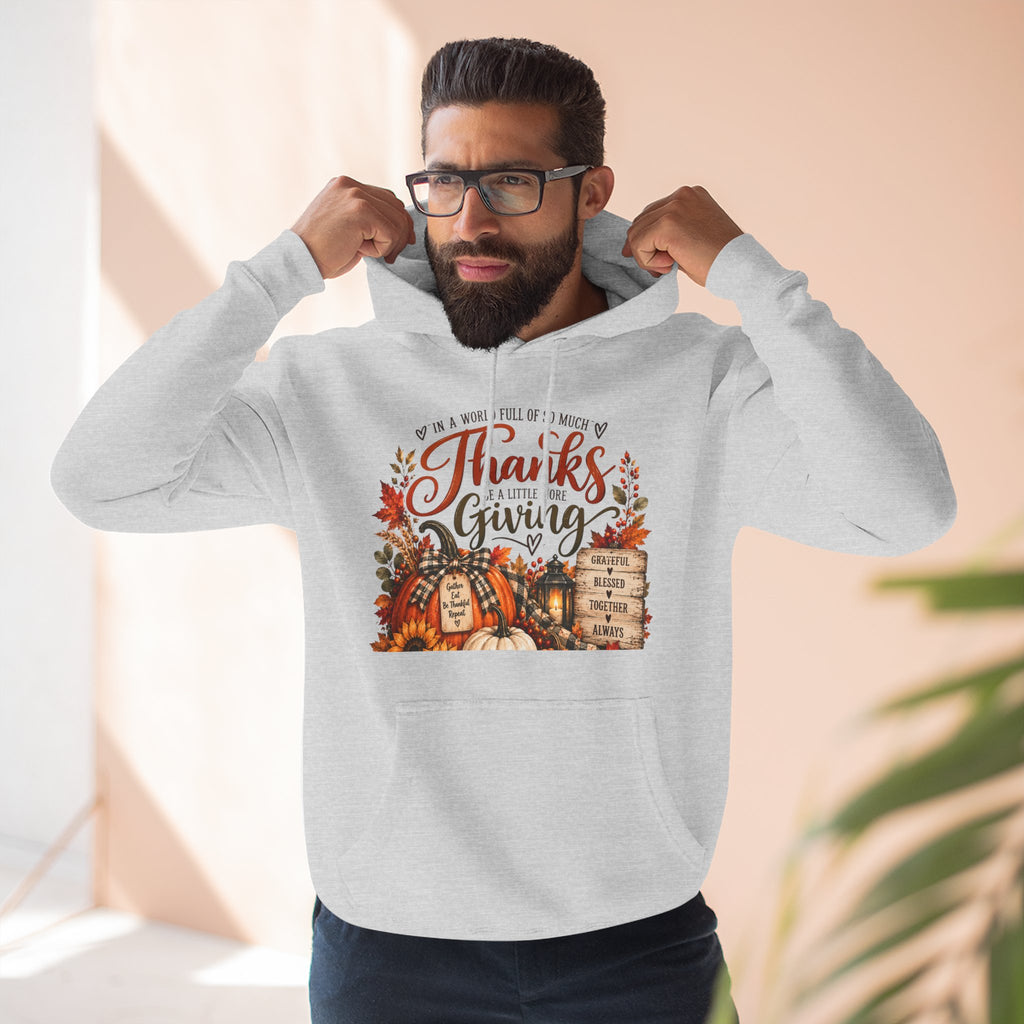 Thanksgiving Harvest Hoodie — Give Thanks Fleece Pullover
