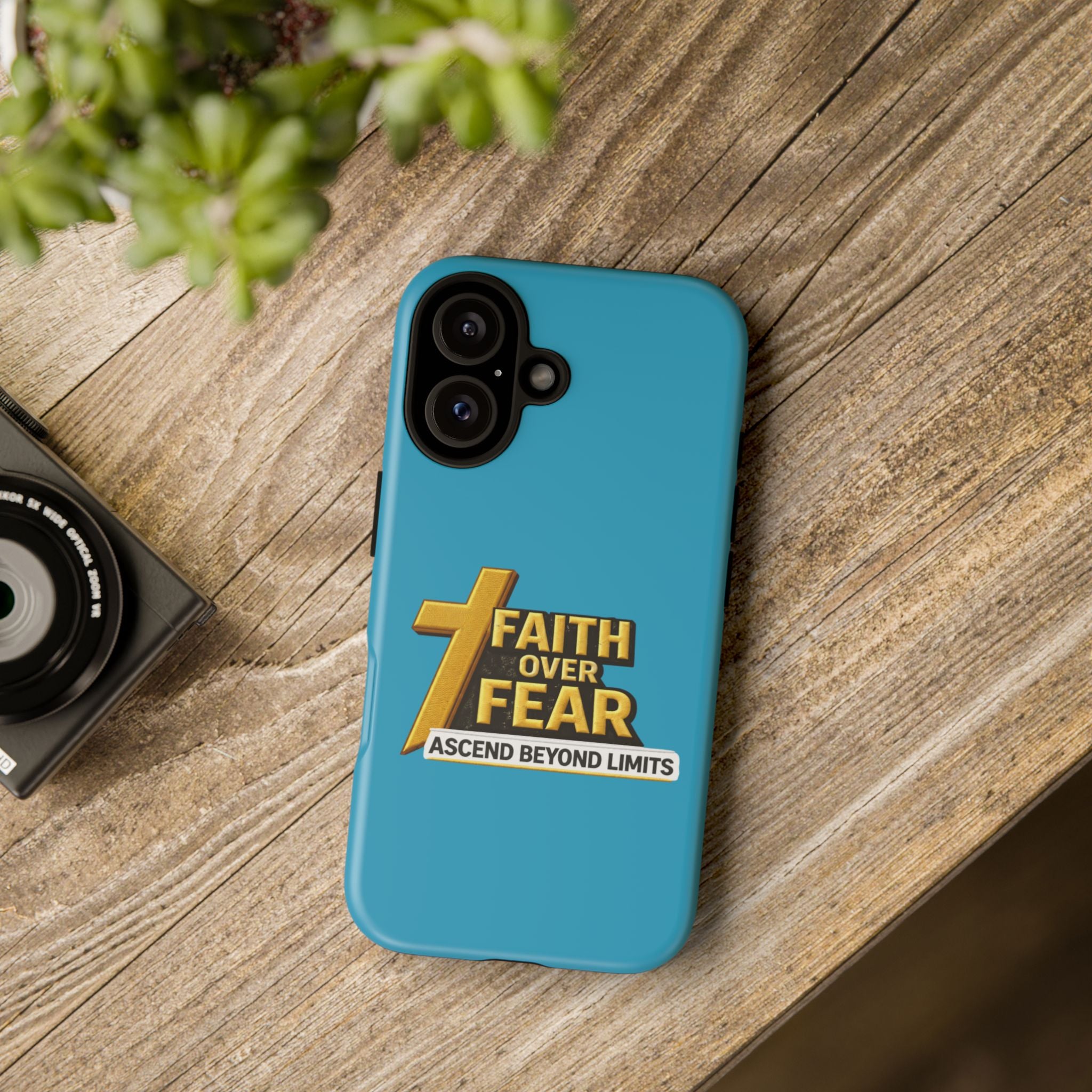 Faith Over Fear Tough Phone Case — "Ascend Beyond Limits" Inspirational Christian Protection