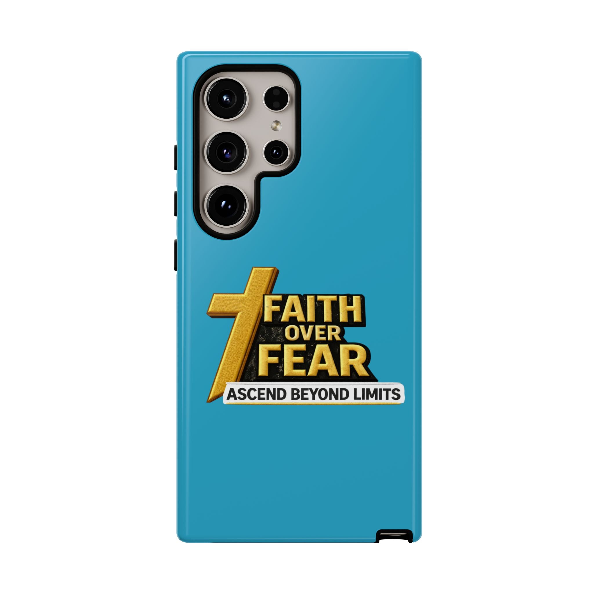 Faith Over Fear Tough Phone Case — "Ascend Beyond Limits" Inspirational Christian Protection