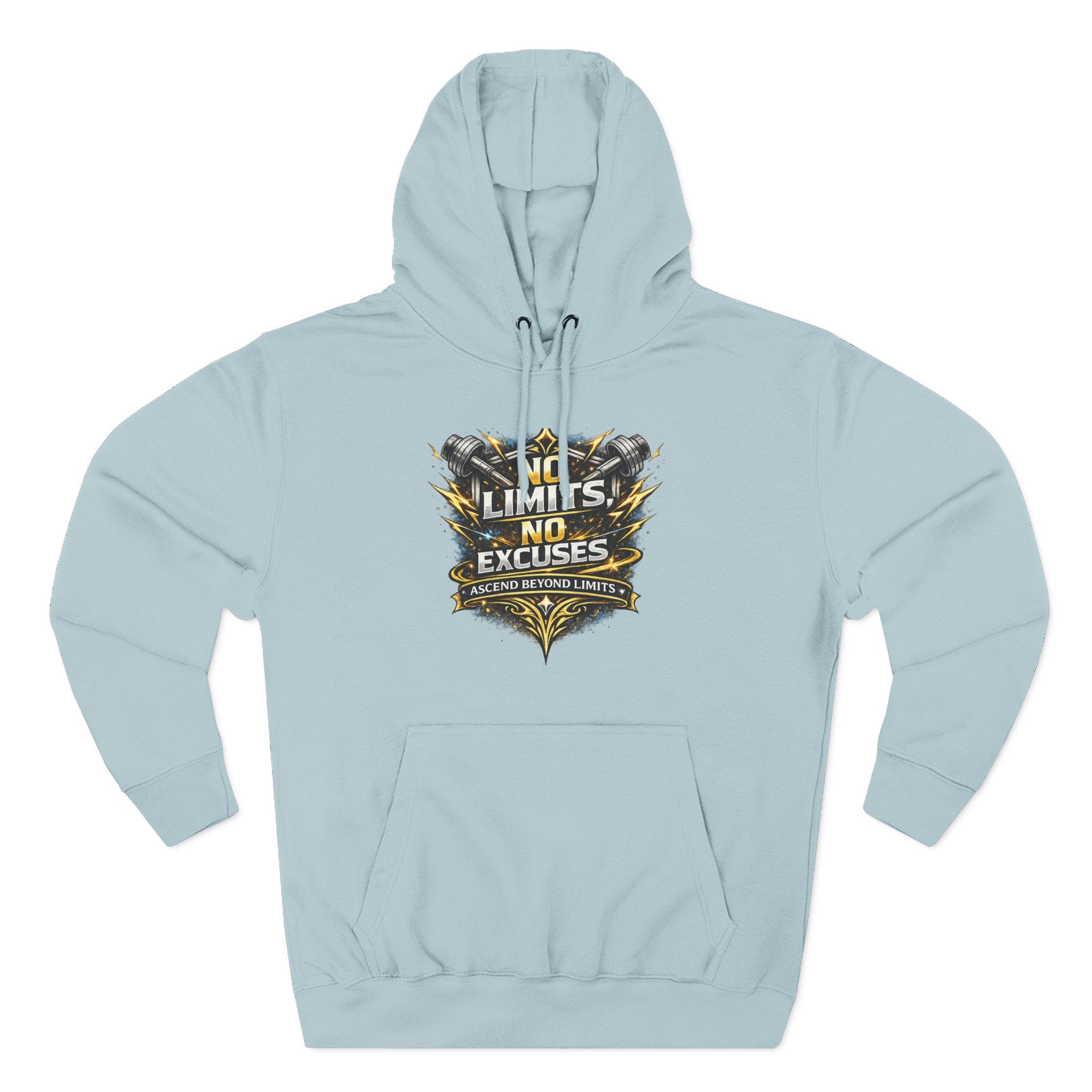 No Limits No Excuses Hoodie — Motivational Athletic Pullover