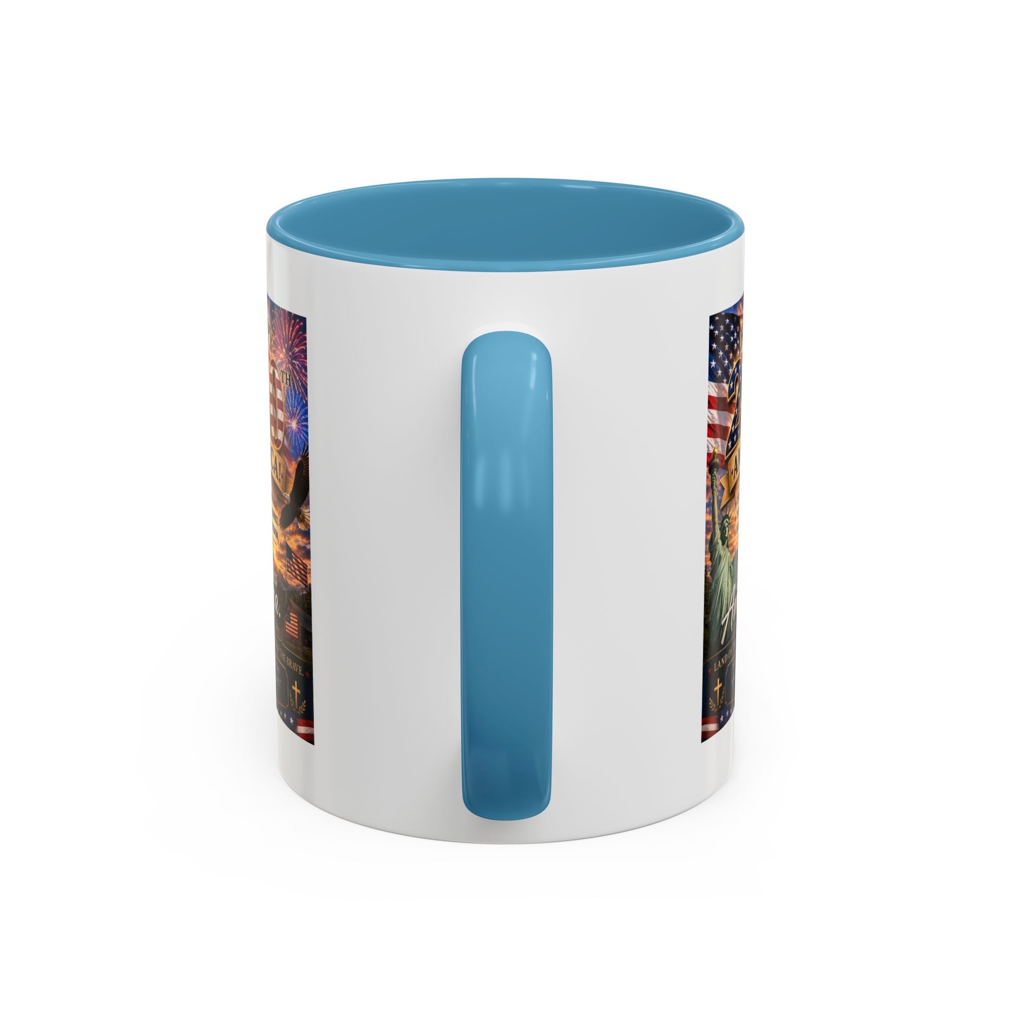 Patriotic Coffee Mug - "Happy 250 America!" Anniversary Design