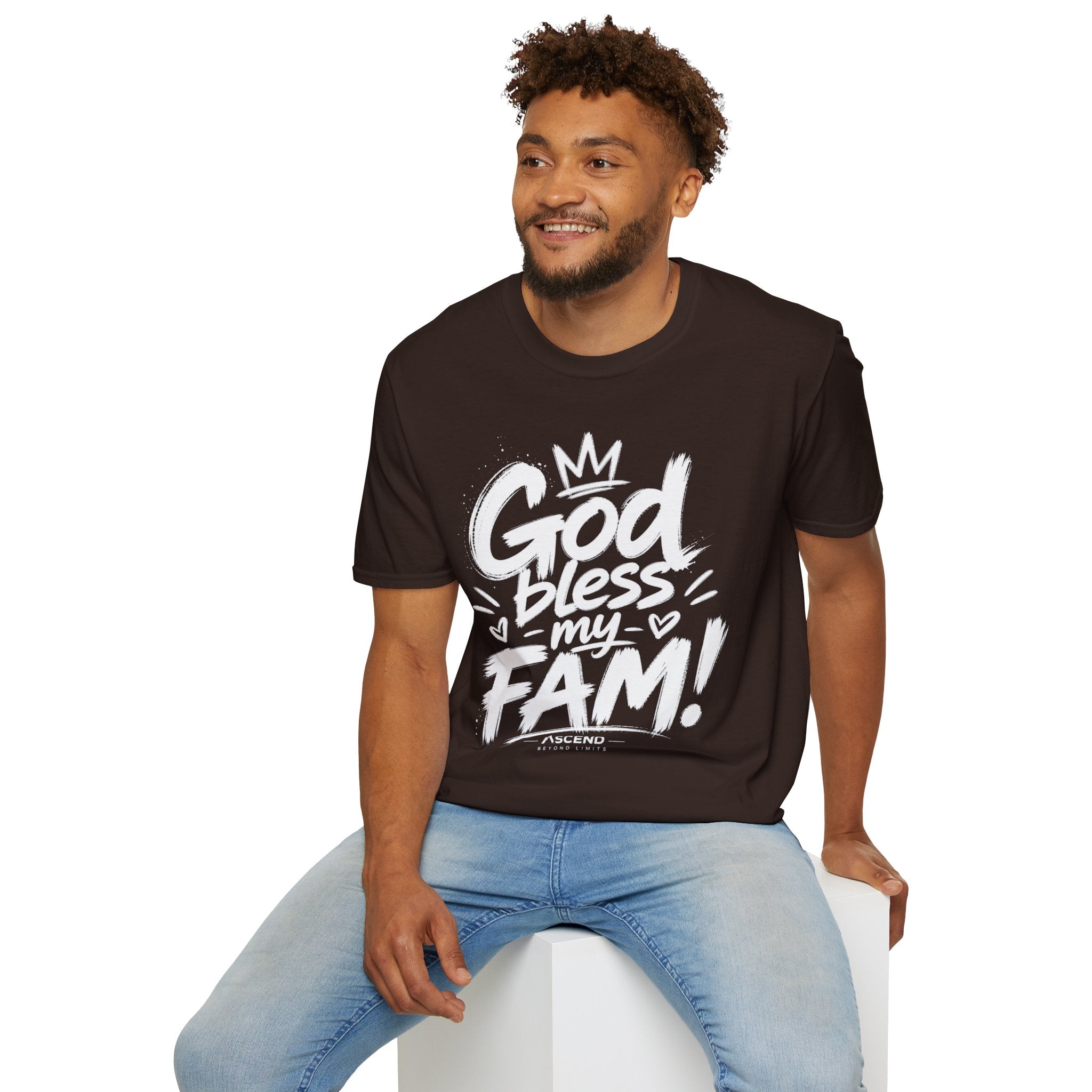 God Bless My Fam T-Shirt — Faith-Based Family Graphic Tee