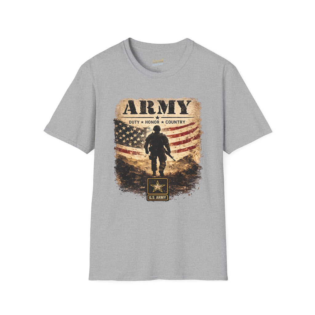 Army Duty • Honor — Patriotic Soldier Flag Tee