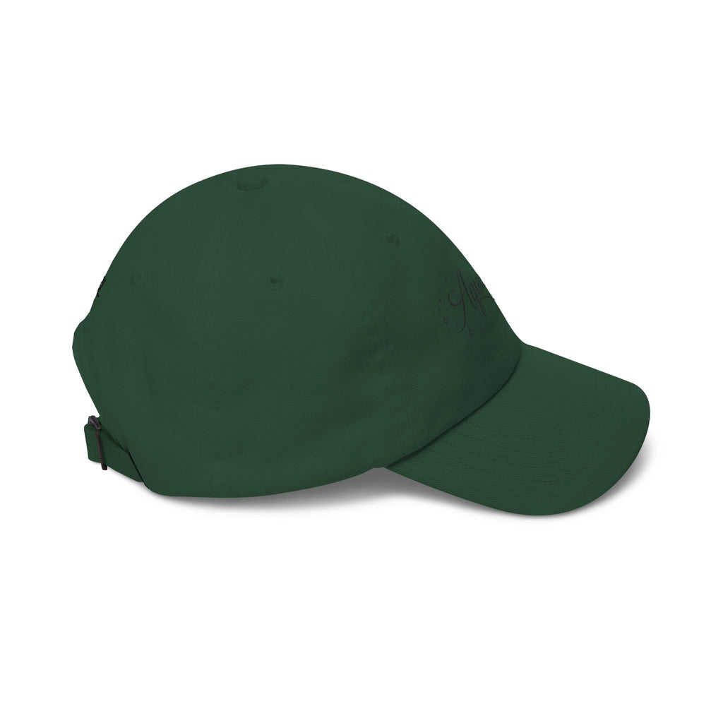 Aquarius Dad Cap – Elegant Script Zodiac Baseball Hat