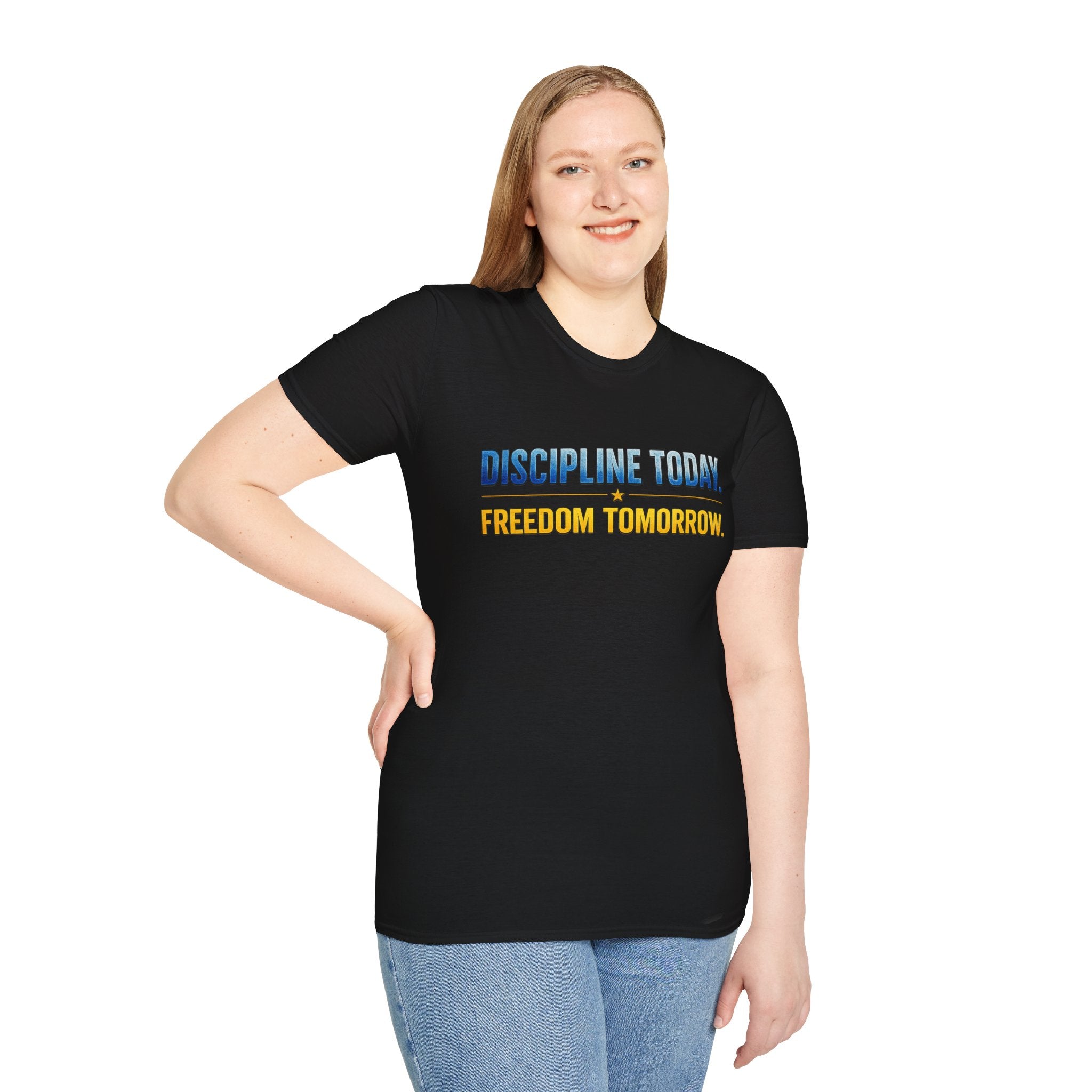 Discipline Today, Freedom Tomorrow T-Shirt — Legacy Mindset Lion Graphic