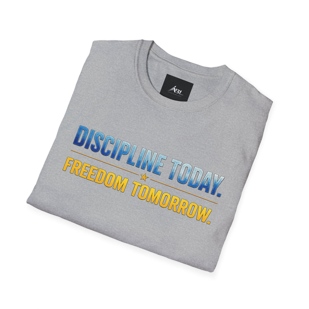 Discipline Today, Freedom Tomorrow T-Shirt — Legacy Mindset Lion Graphic