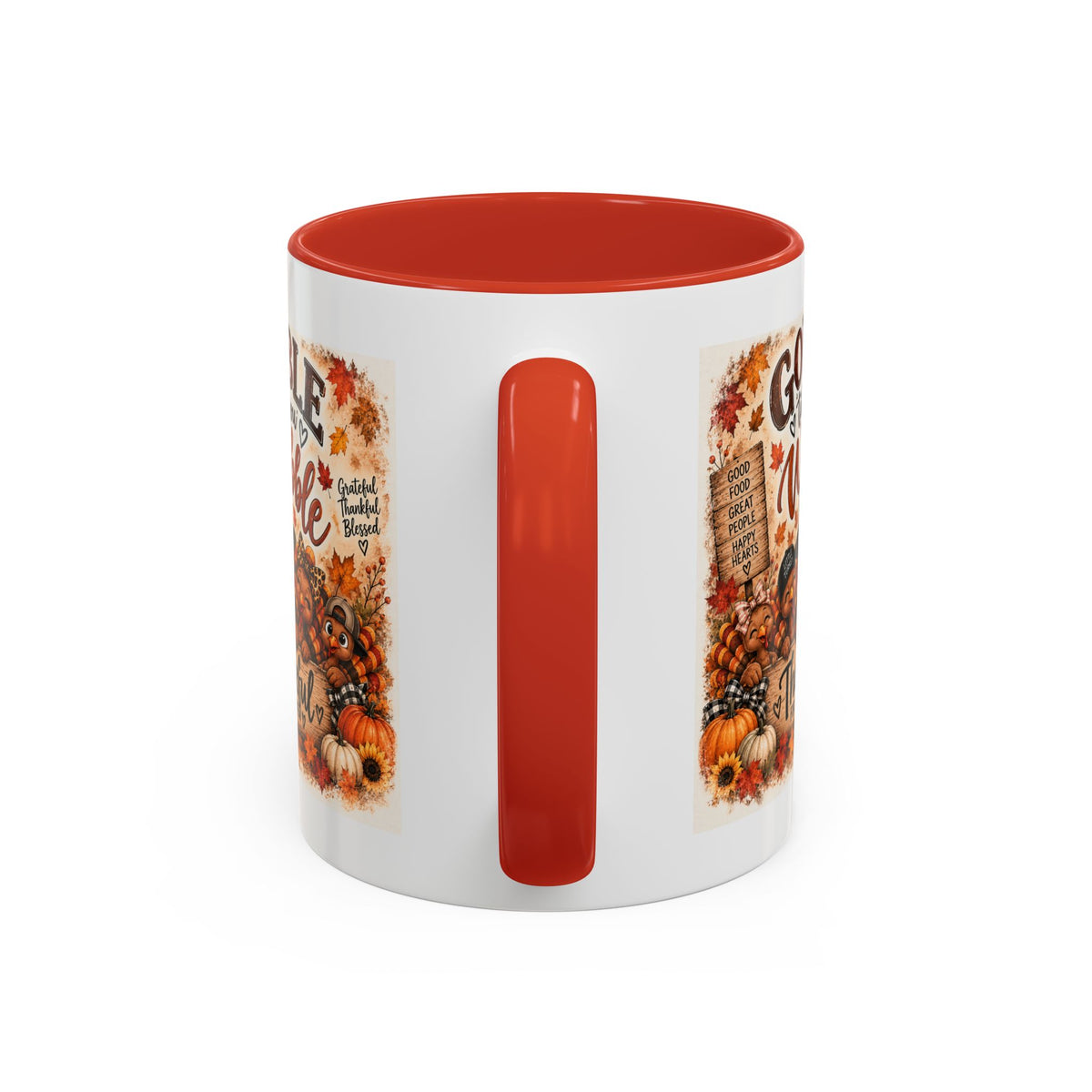 Gobble 'Til You Wobble — Thanksgiving Accent Mug
