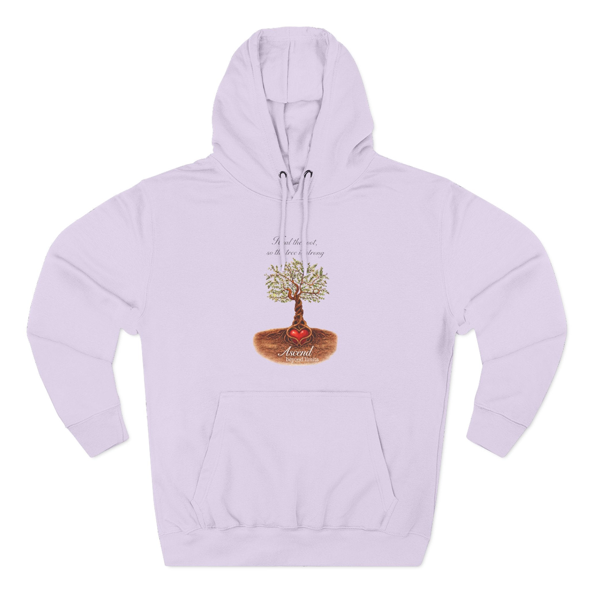 Ascend Beyond Limits Hoodie — 'Heal the Root' Tree Graphic Fleece Hoodie