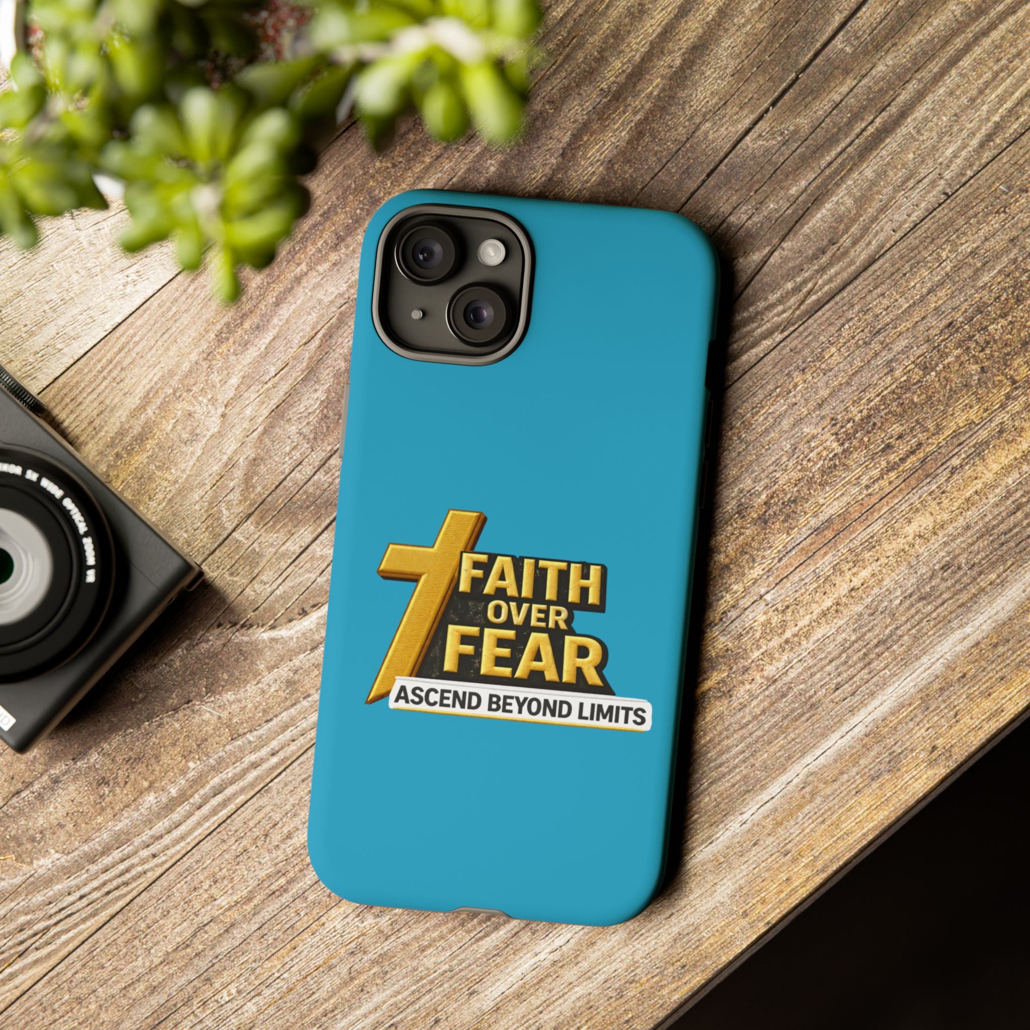 Faith Over Fear Tough Phone Case — "Ascend Beyond Limits" Inspirational Christian Protection