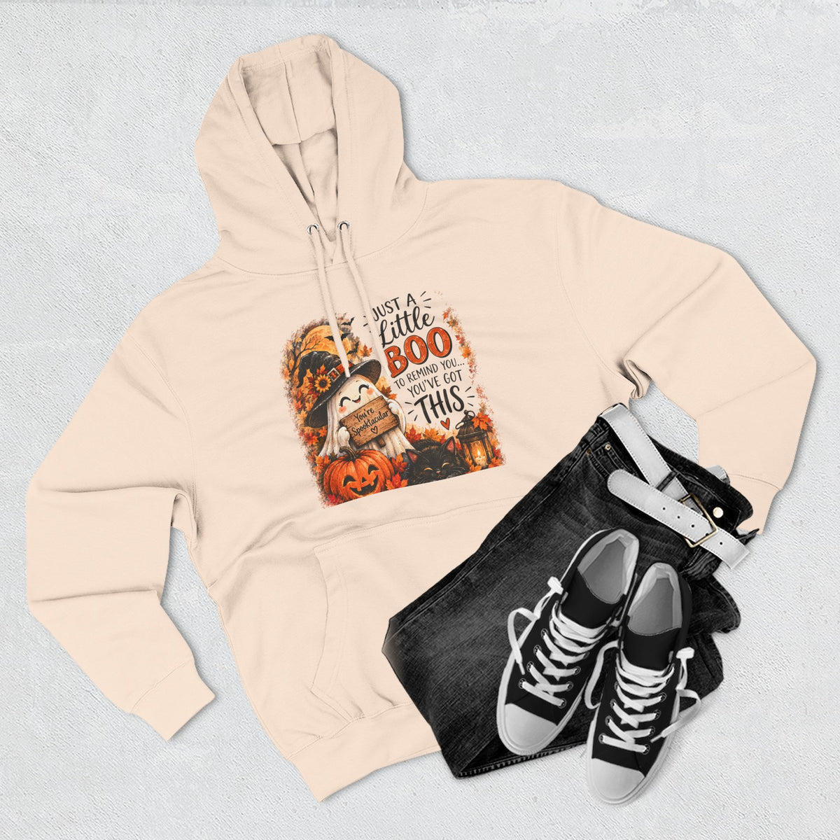 Just a Little Boo — Encouraging Halloween Hoodie